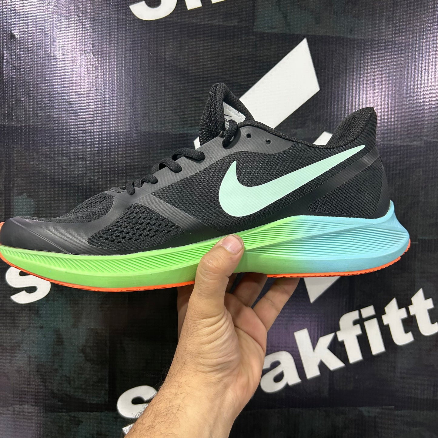 NKE - Zoom Structure - K10 - Black with Sea Green