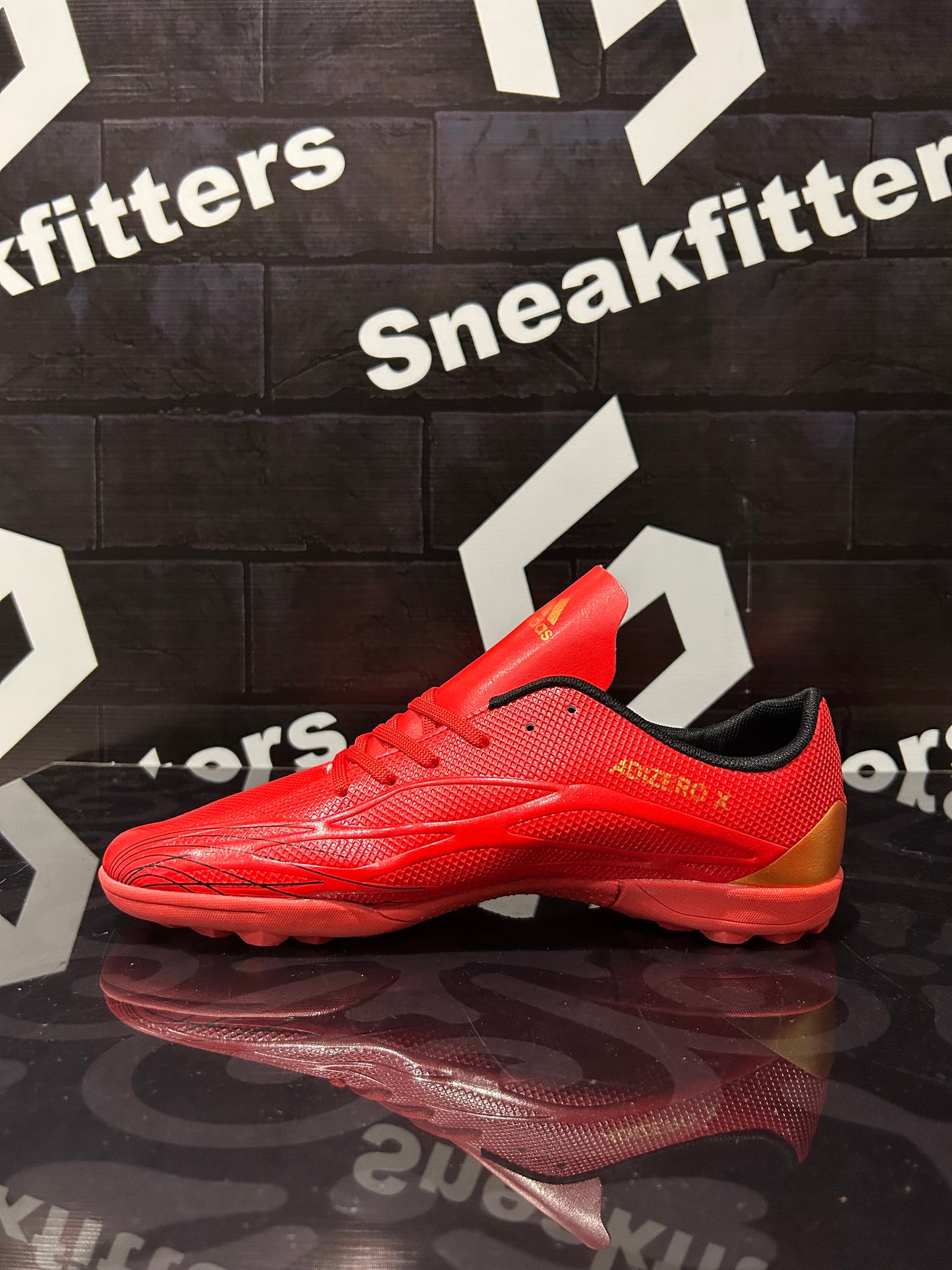 Adid - Football Boots - Red With Golden