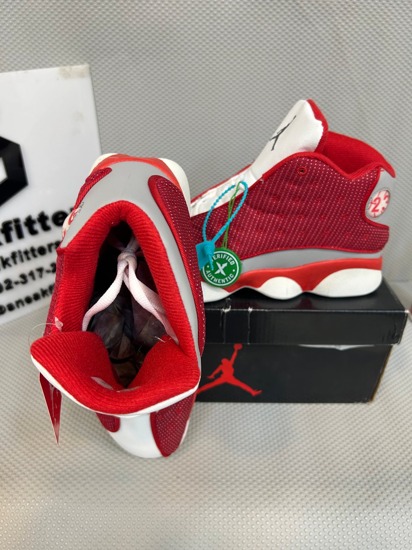 AR JDN 13 - Retro Gym - Red Flint Grey