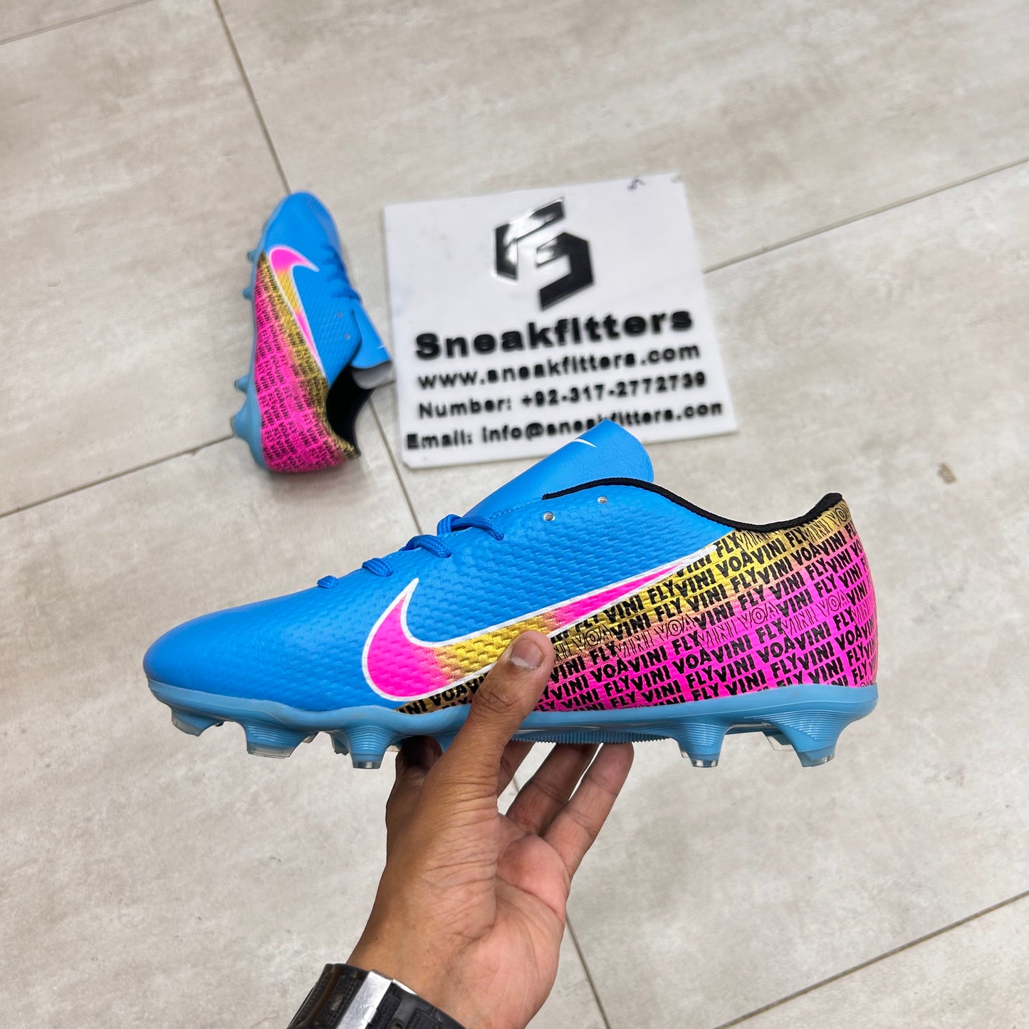 Football - NK Voavini Fly - Toe - Blue with Pink