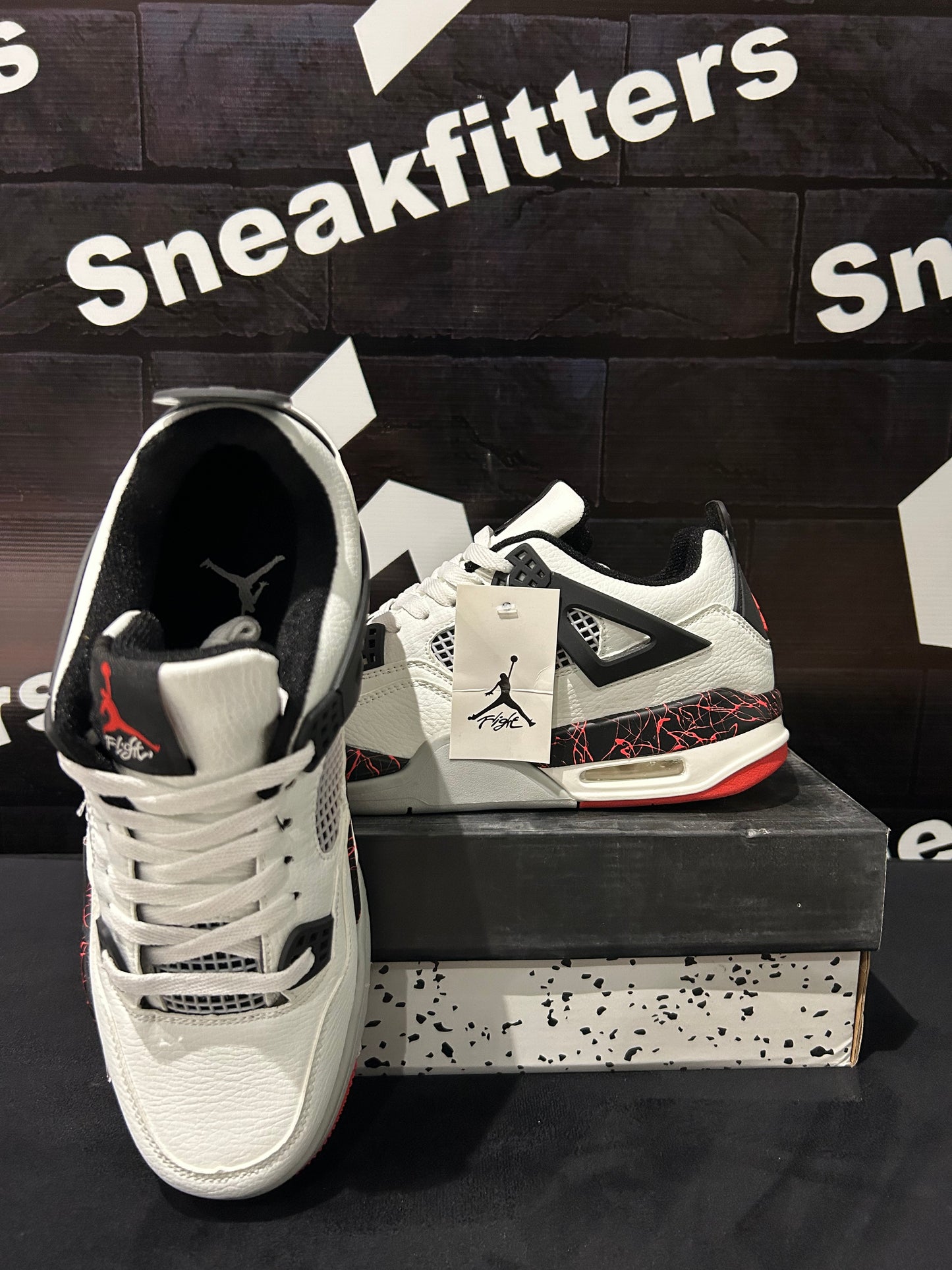 AR JDN 4 - Retro - White with Red (Premium)