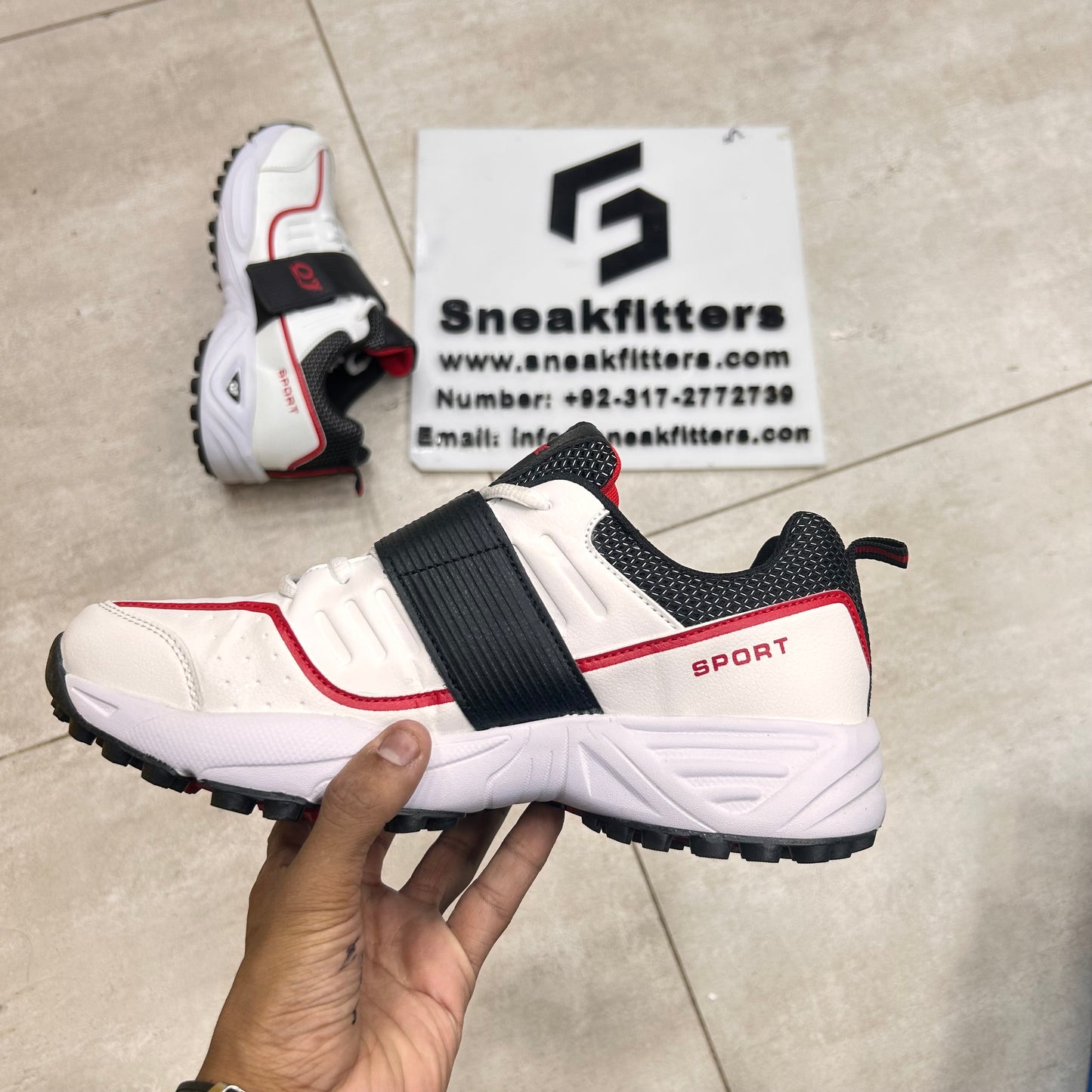 QJ - Sport Gripper - White with red