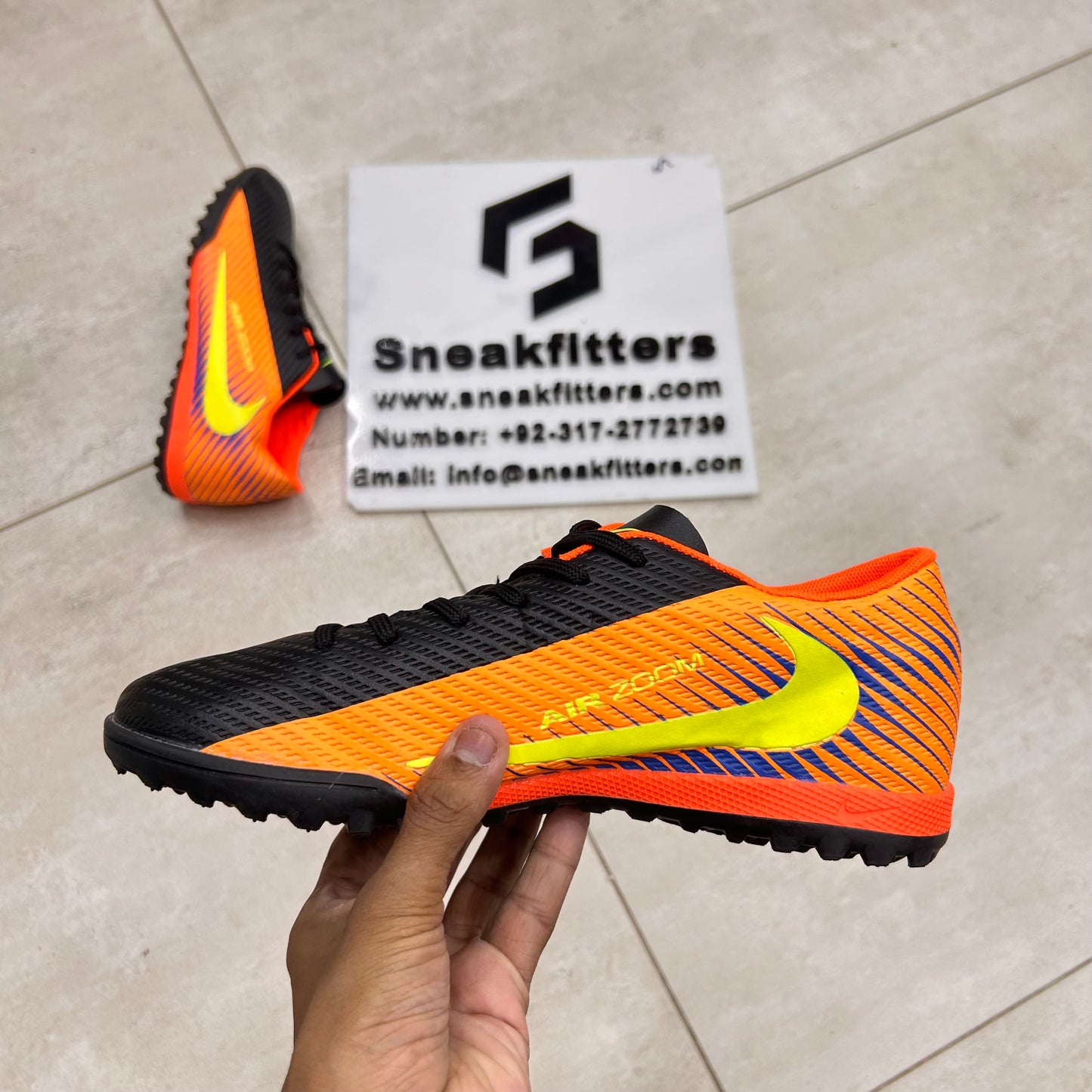 Football - NK Air Zoom - Gripper - Orange Black