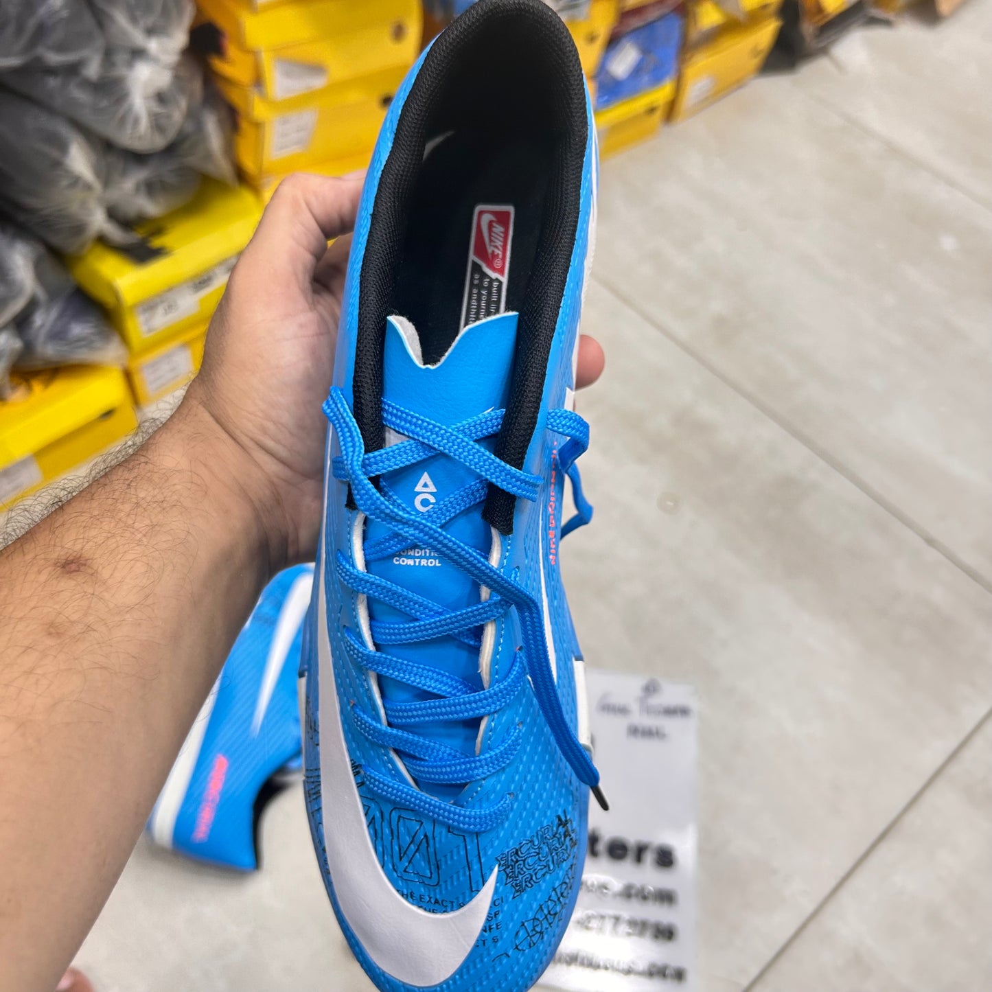 Football - NK Mercurial - Gripper - Blue with White