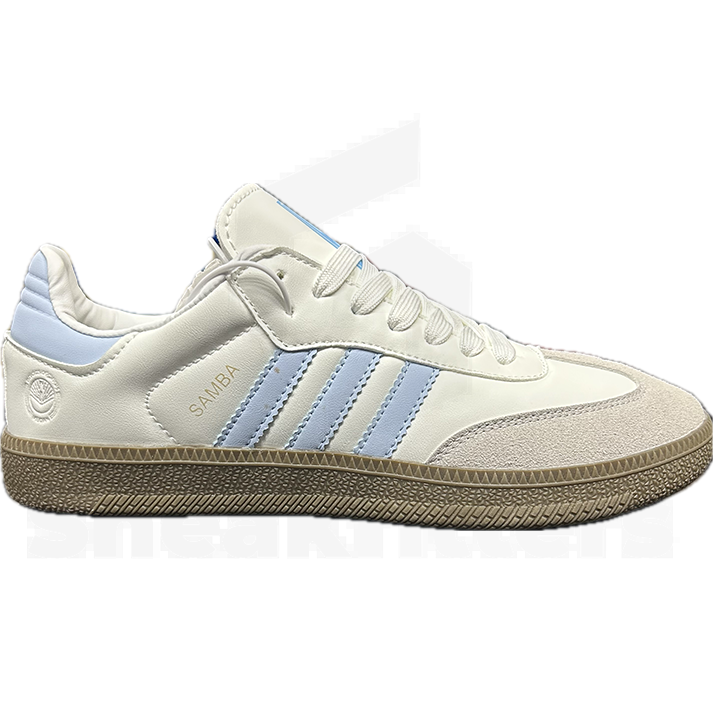 Adid - Samba - White with Blue
