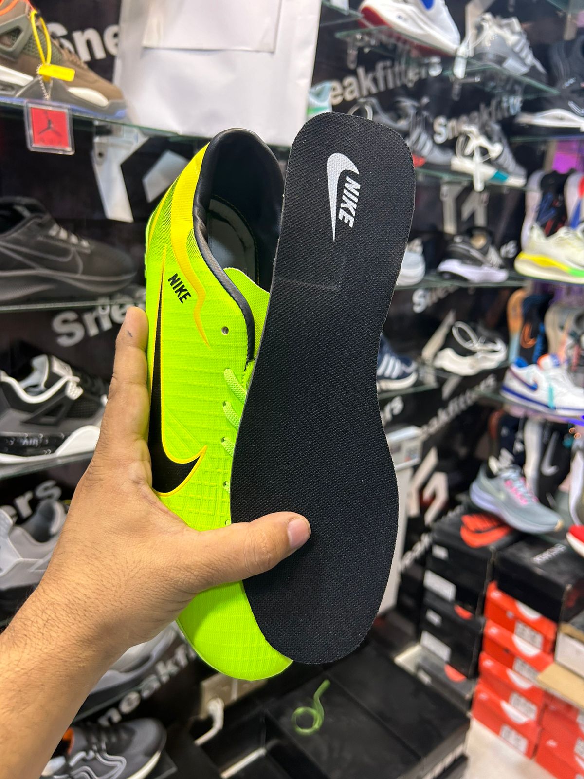 NKE - Football Boots - Green With Yellow