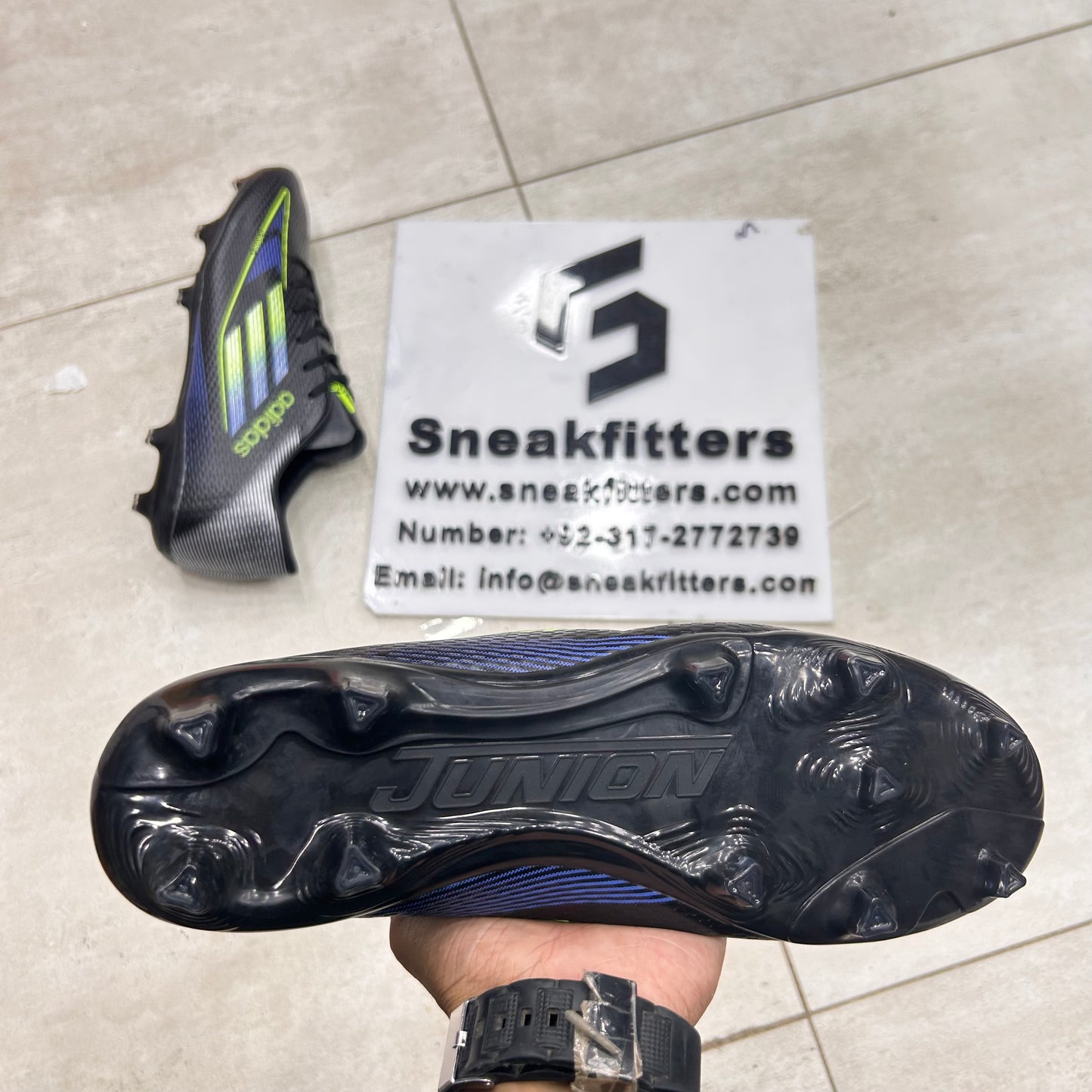 Football - Adid - Toe - Black with Green