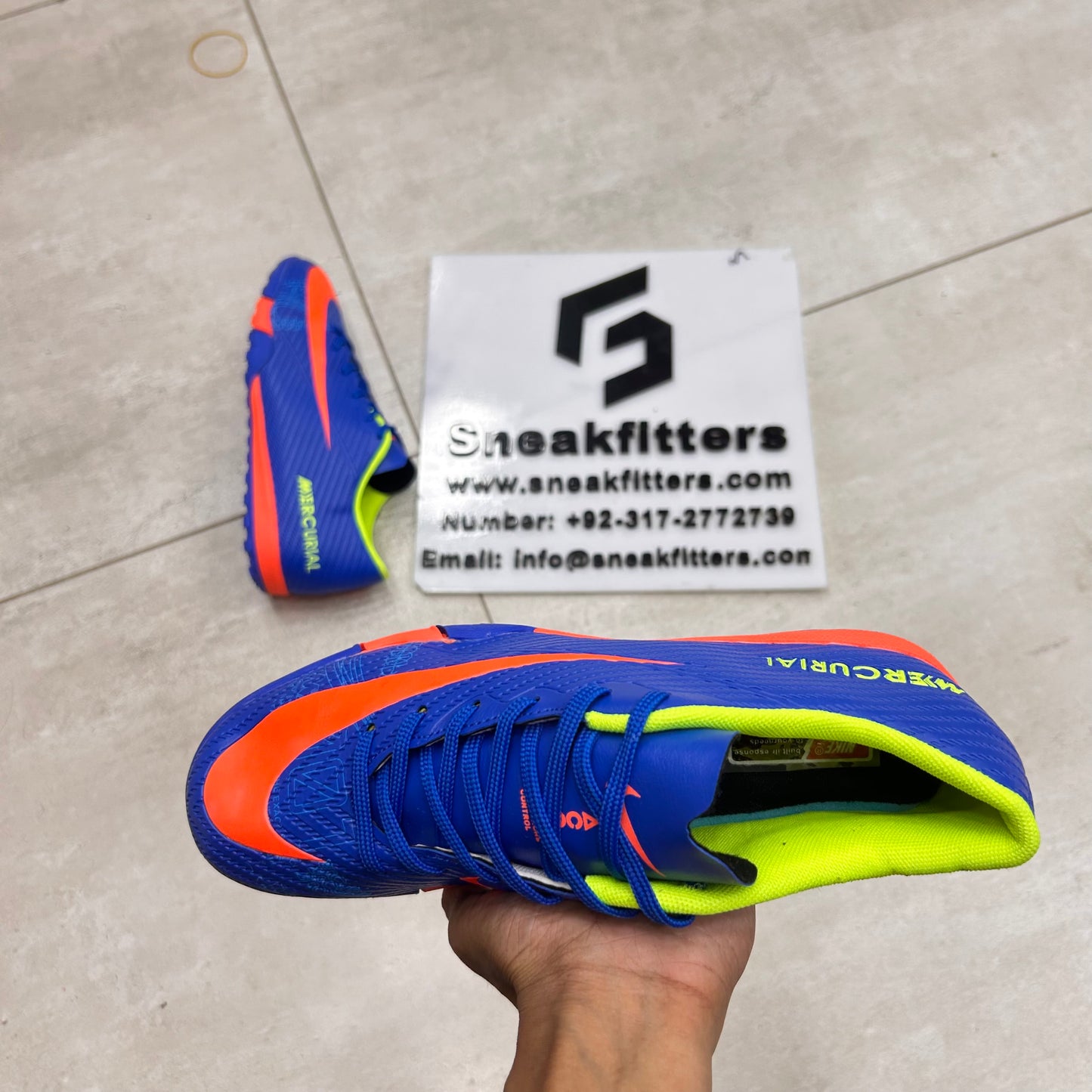 Football - NK Mercurial - Gripper -  Blue with Pick