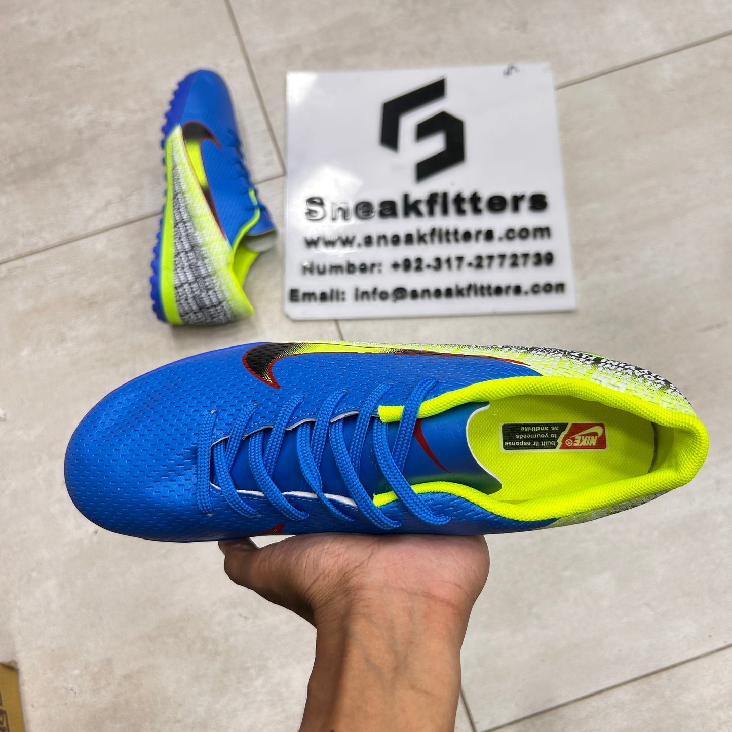 Football - NK Voavini Fly - Gripper - Blue with Green