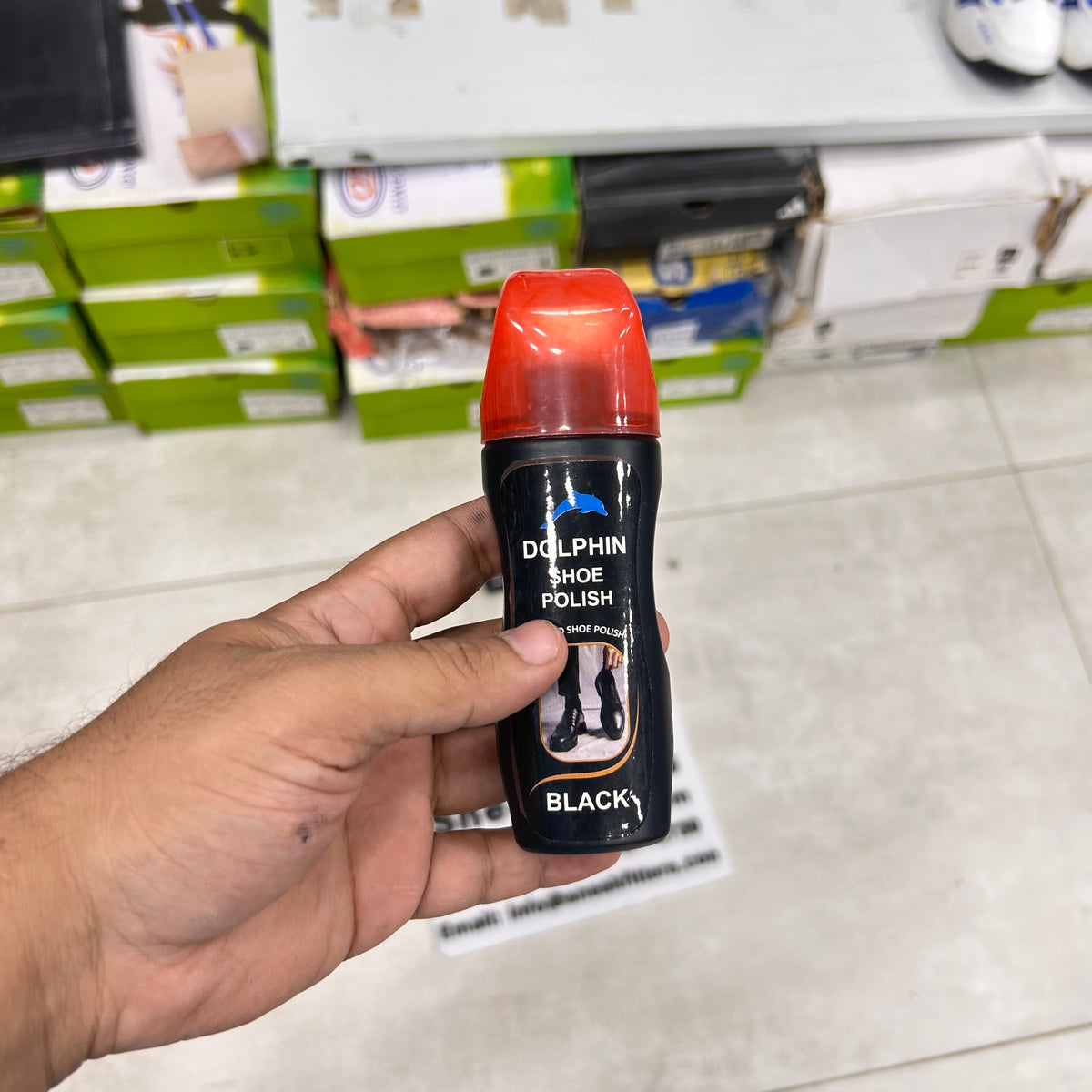 Dolphin Shoe Polish Black - Small