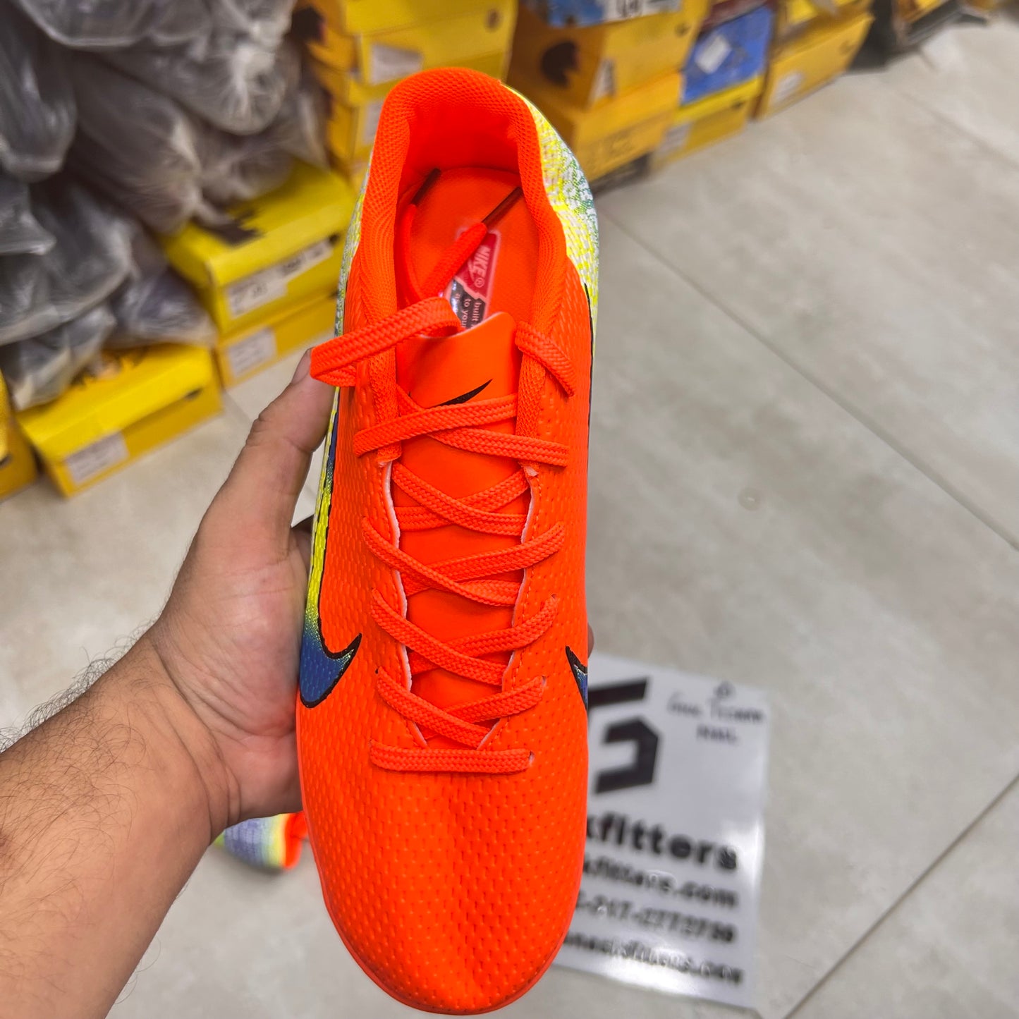 Football - NK Voavini Fly - Gripper - Orange with Blue