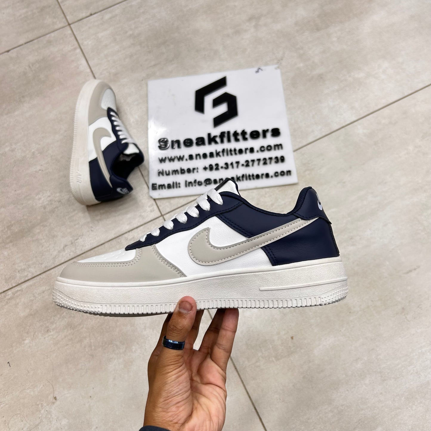 AF1 - Mix - Navy Gray