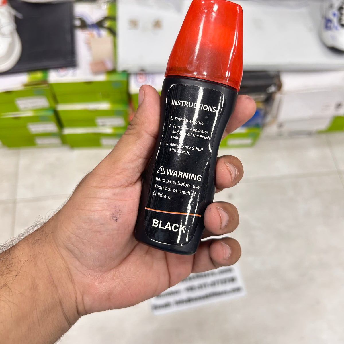 Dolphin Shoe Polish Black - Small