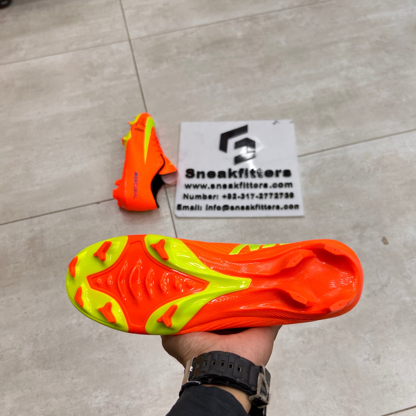 Football - NK Mercurial - Toe - Orange with Green