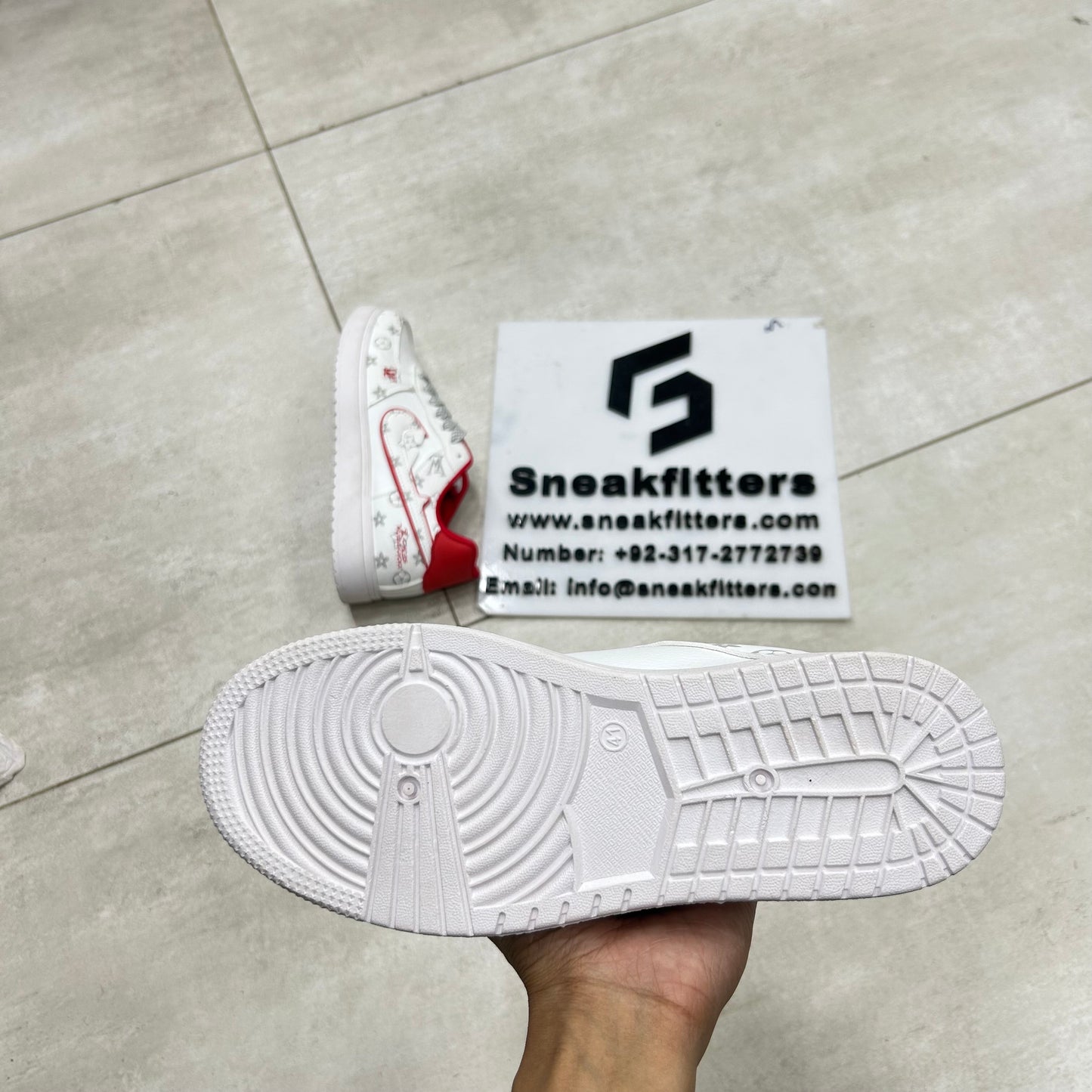 NK - Fashion LV - White with  Red