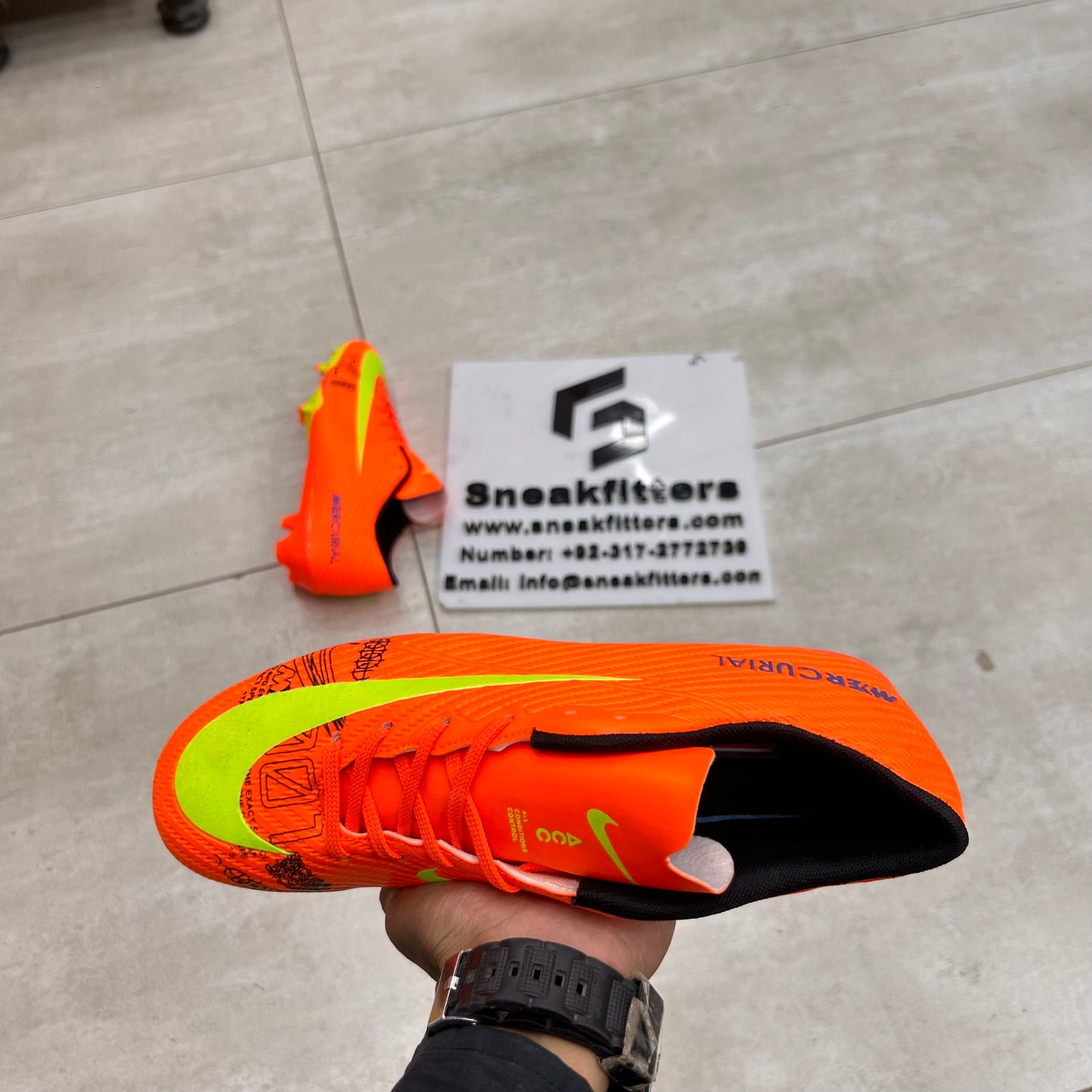 Football - NK Mercurial - Toe - Orange with Green