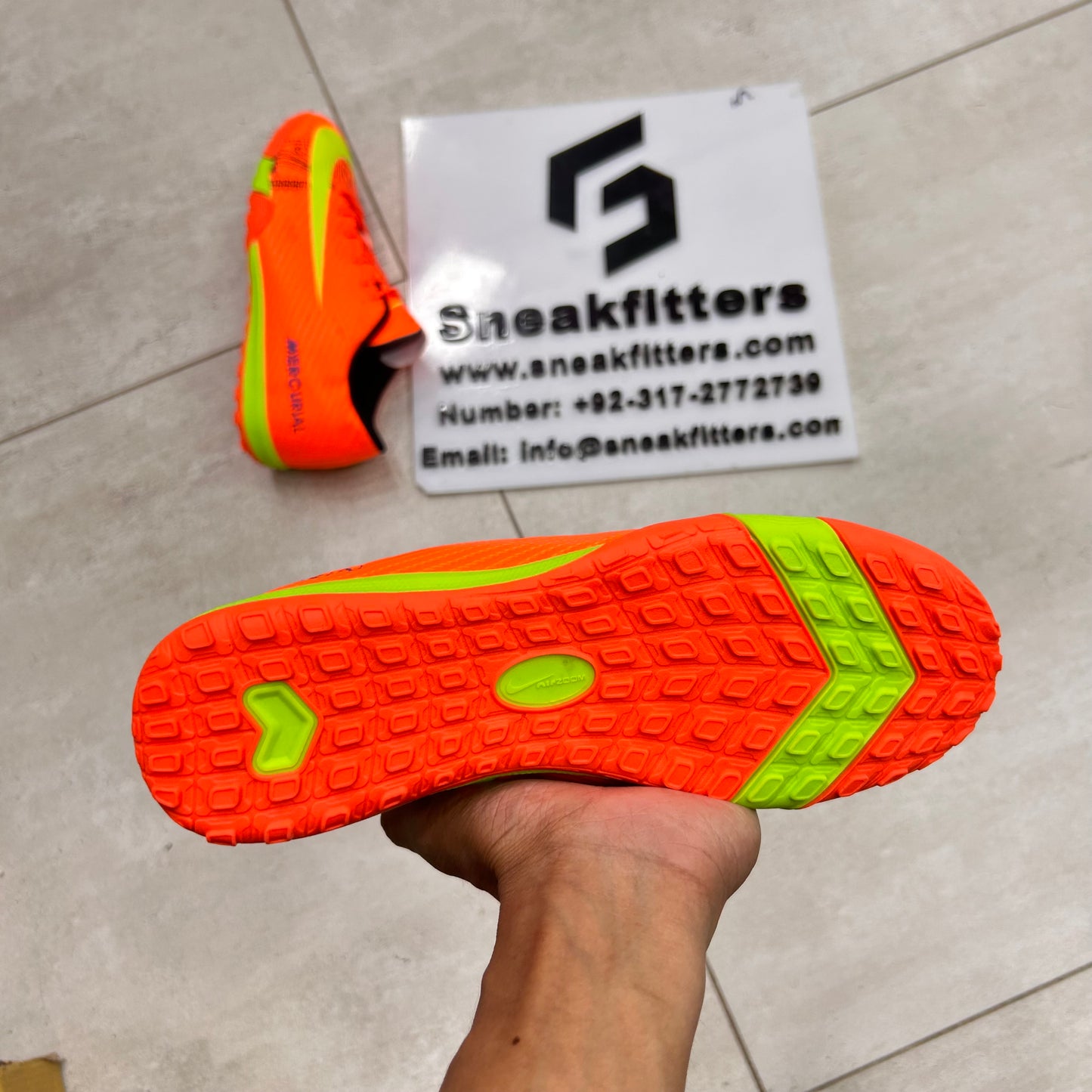 Football - NK Mercurial - Gripper - Orange with Green
