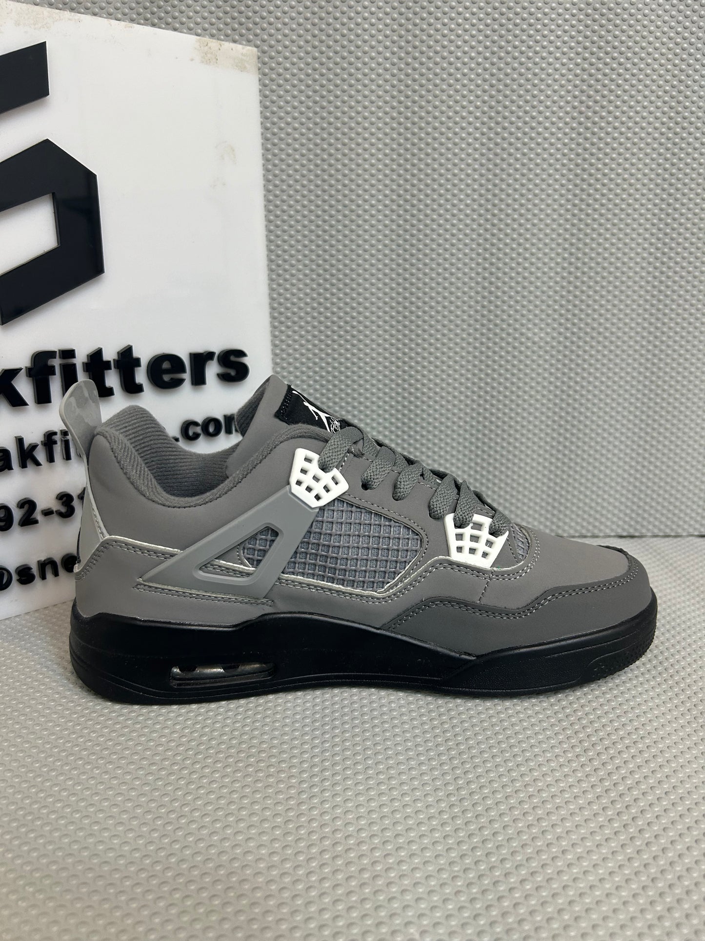 AR JDN 4 - Retro -  (WS) - Gray with White