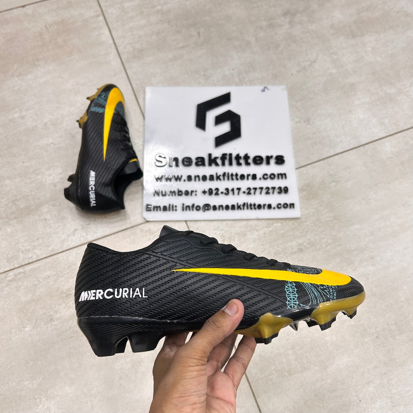 Football - NK Mercurial - Toe -  Black Yellow