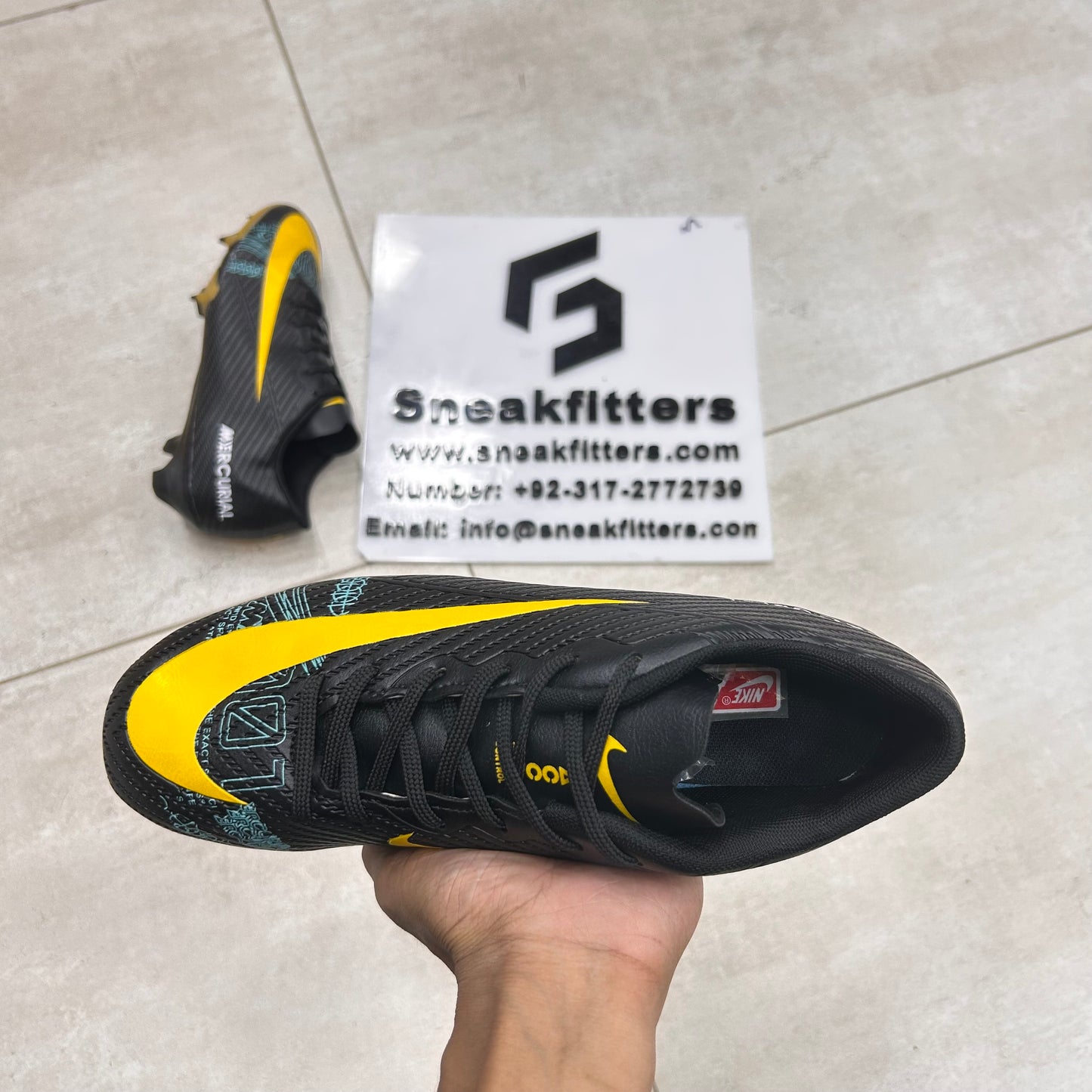 Football - NK Mercurial - Toe -  Black Yellow