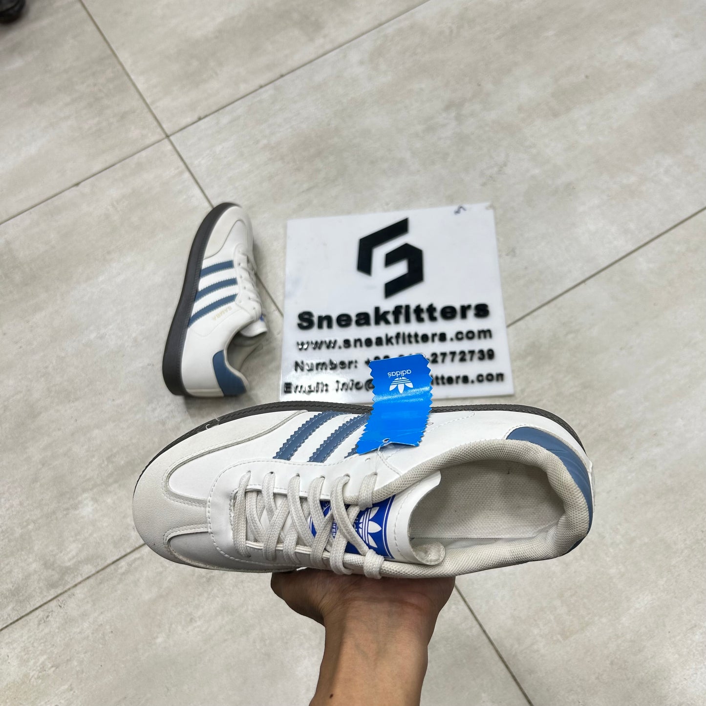 AD - Smba -  White with Blue 2nd