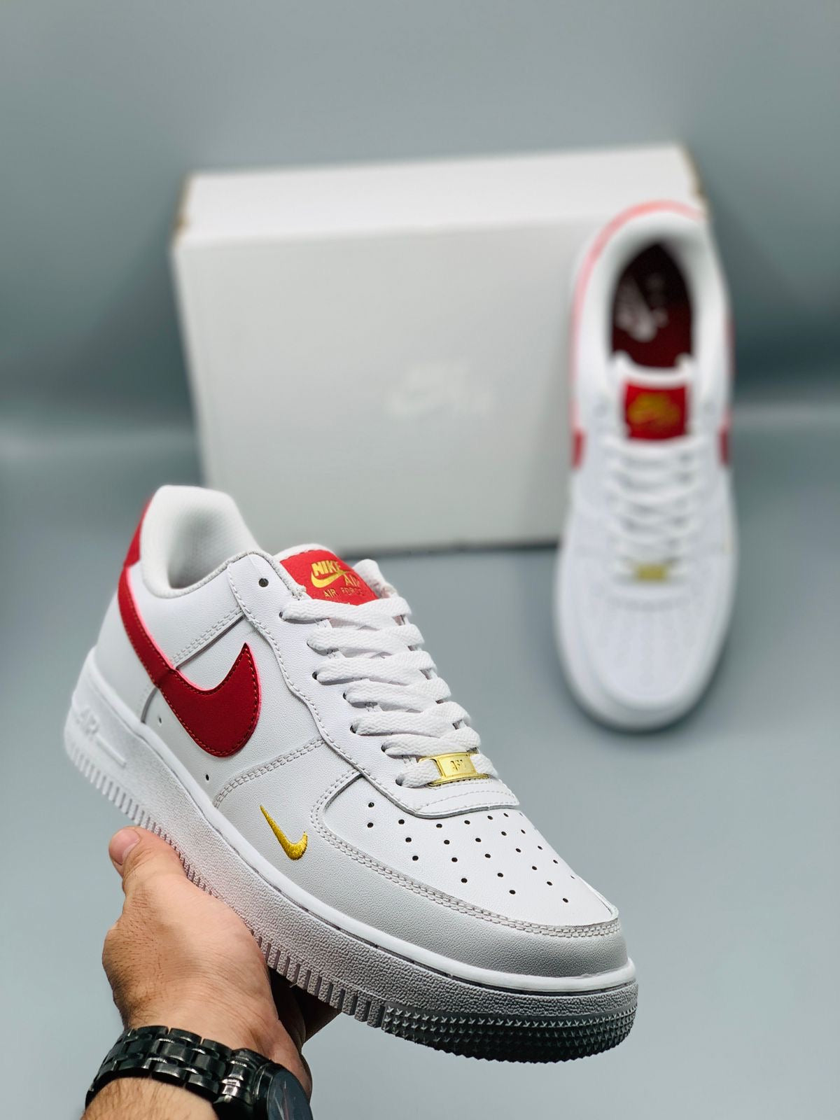 AF 1 White Gym Red (DOT PERFECT PREMIUM BATCH)