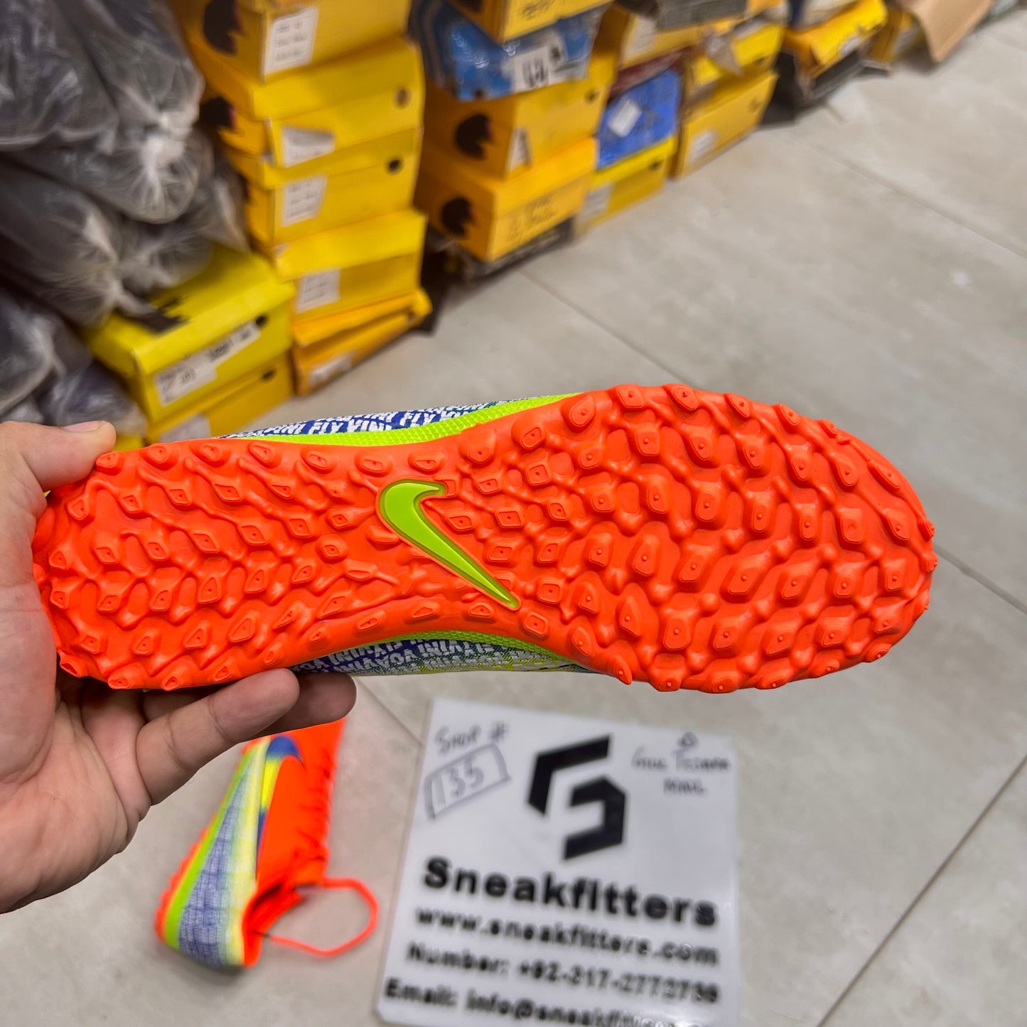 Football - NK Voavini Fly - Gripper - Orange with Blue