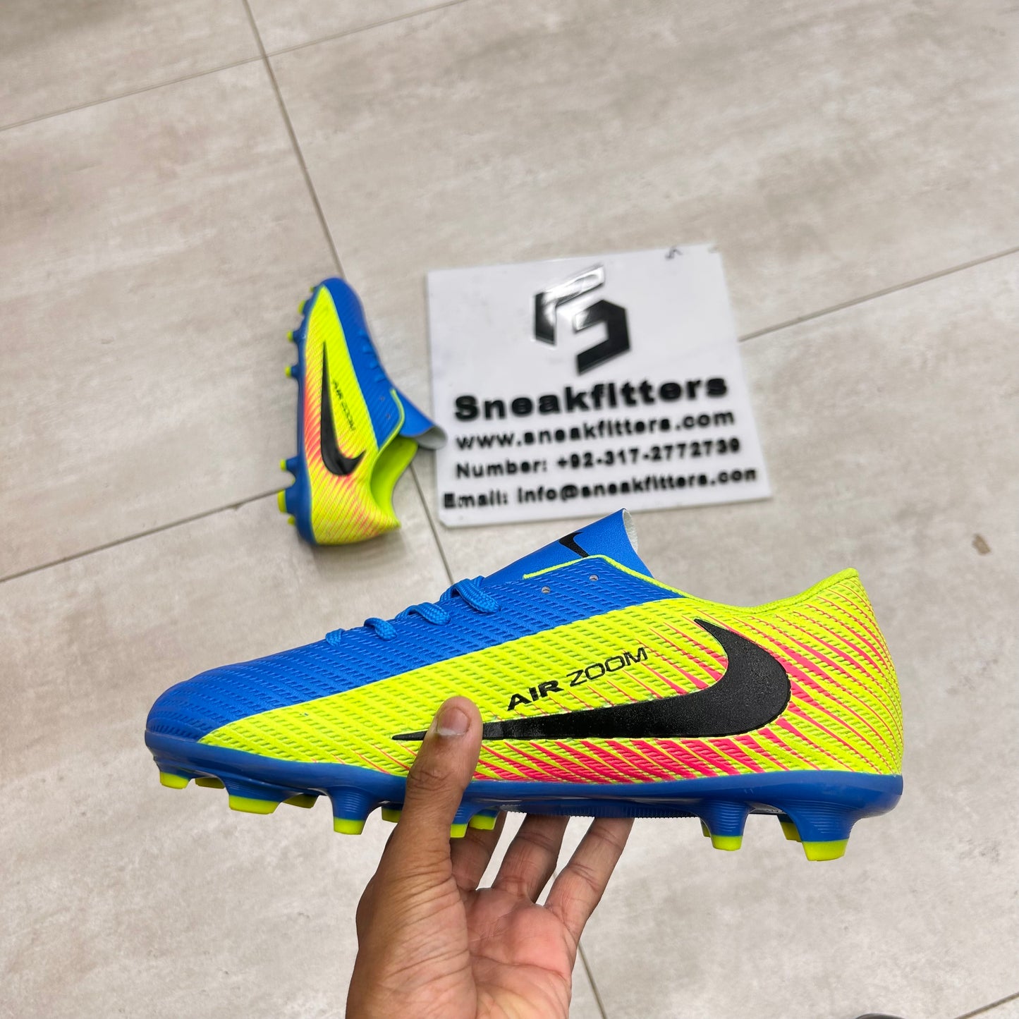 Football - NK Air Zoom - Toe - Blue with Green