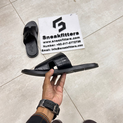 H Izmir Sandals (Slides)  - Black