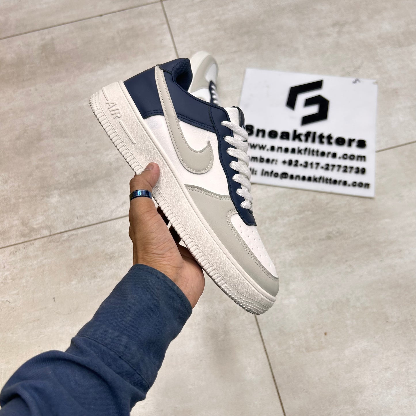 AF1 - Mix - Navy Gray