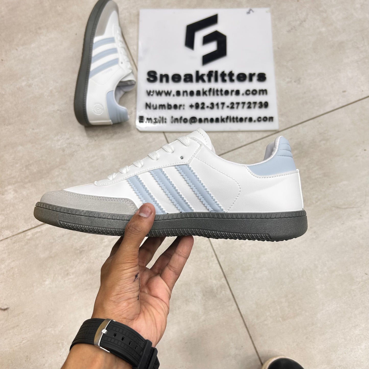 AD - Smba -  White with Blue 2nd 2.0