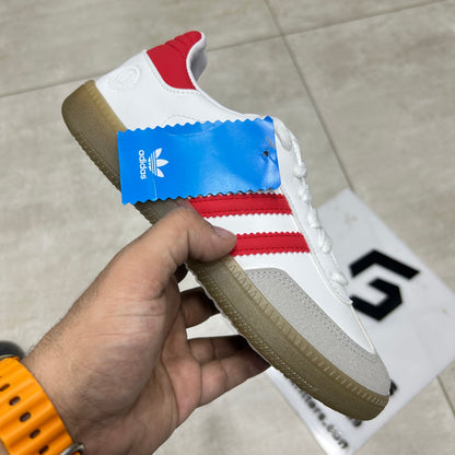 Adid - Samba - White with red