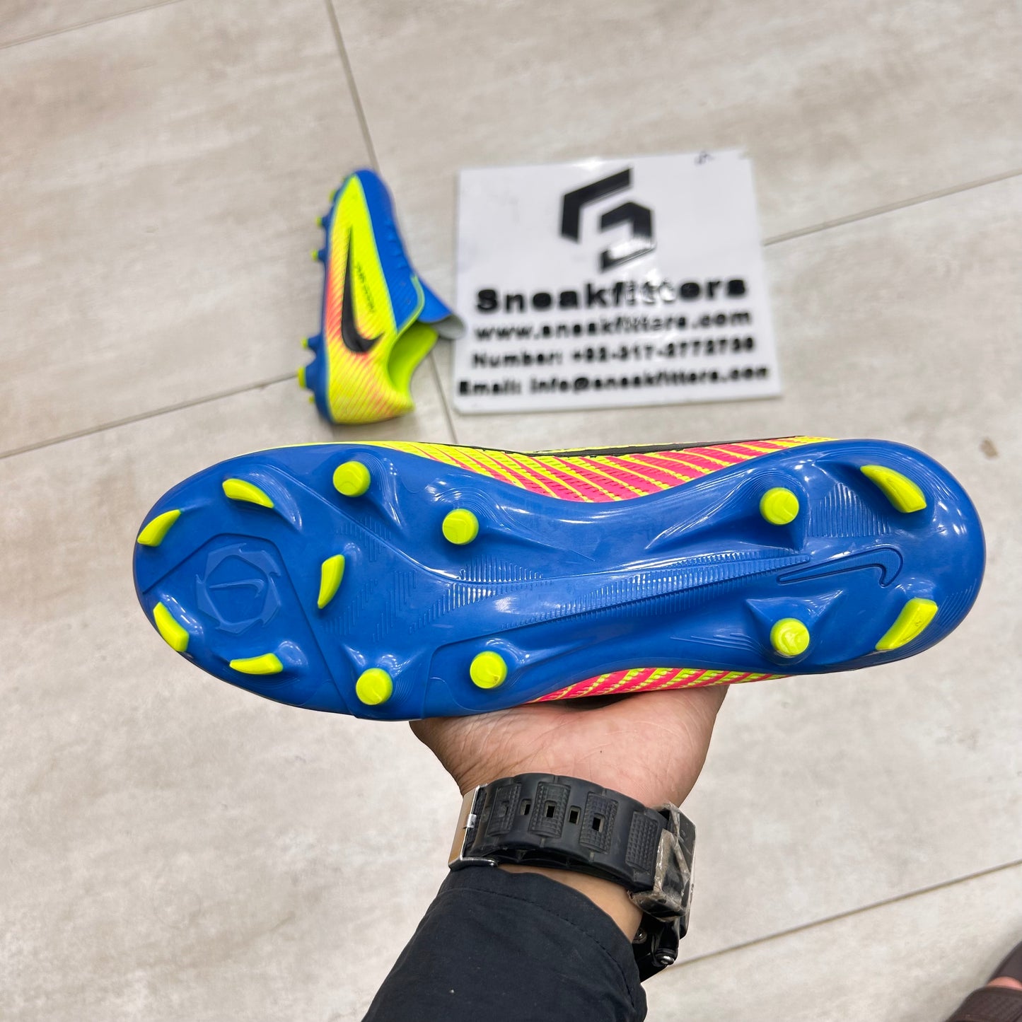 Football - NK Air Zoom - Toe - Blue with Green