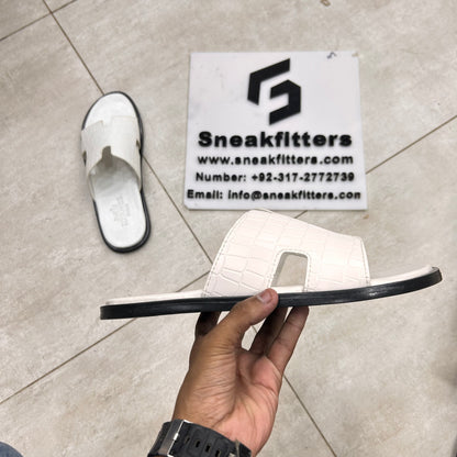 H Izmir Sandals (Slides)  - White