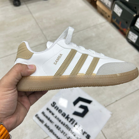 Adid - Samba - White with Brown