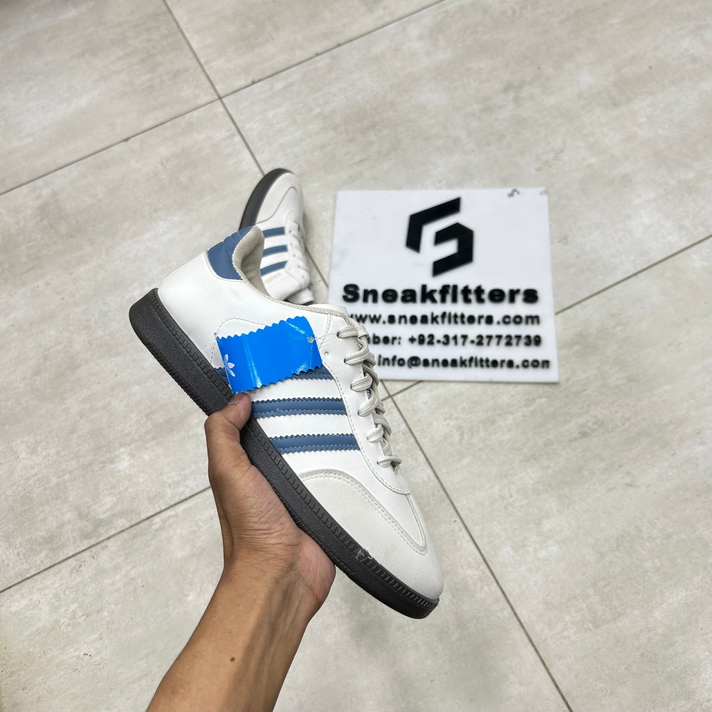 AD - Smba -  White with Blue 2nd