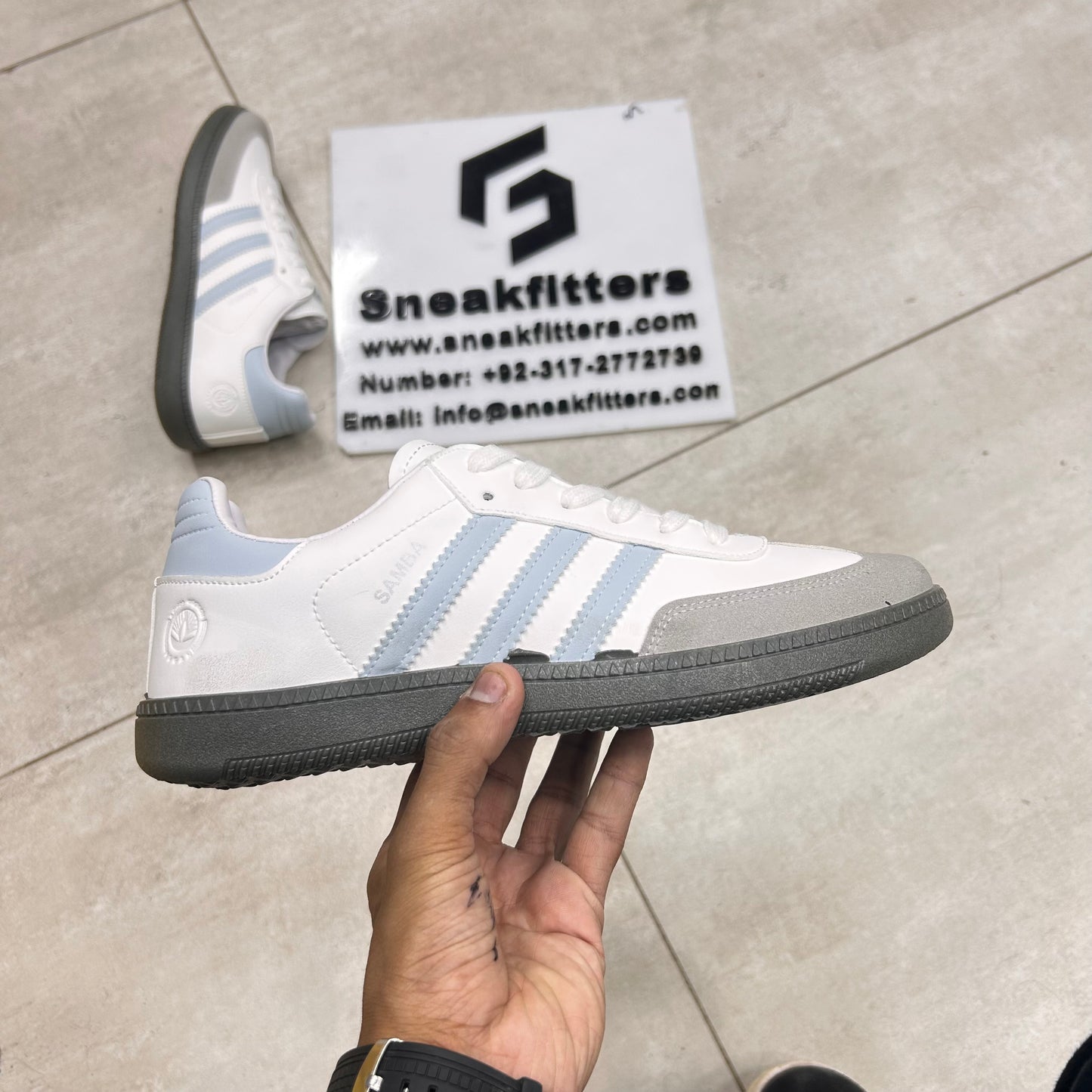 AD - Smba -  White with Blue 2nd 2.0