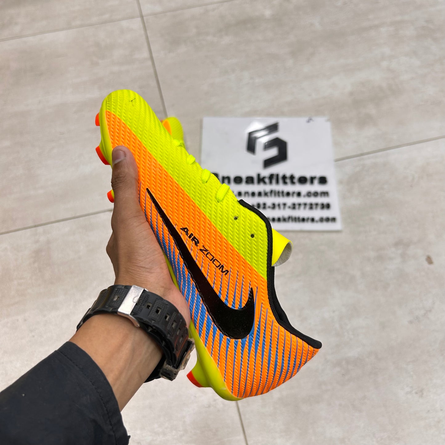 Football - NK Air Zoom - Toe - Green with Orange