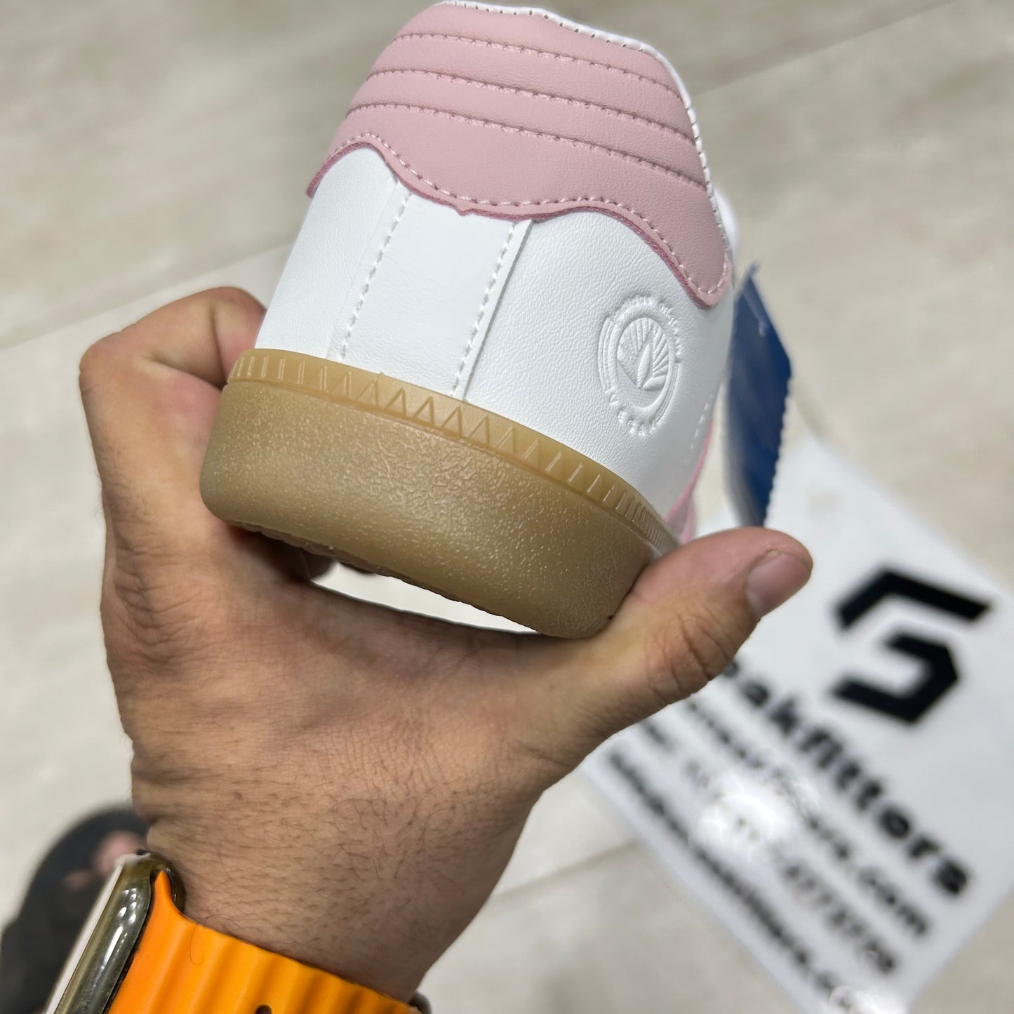 Adid - Samba - White with Pink