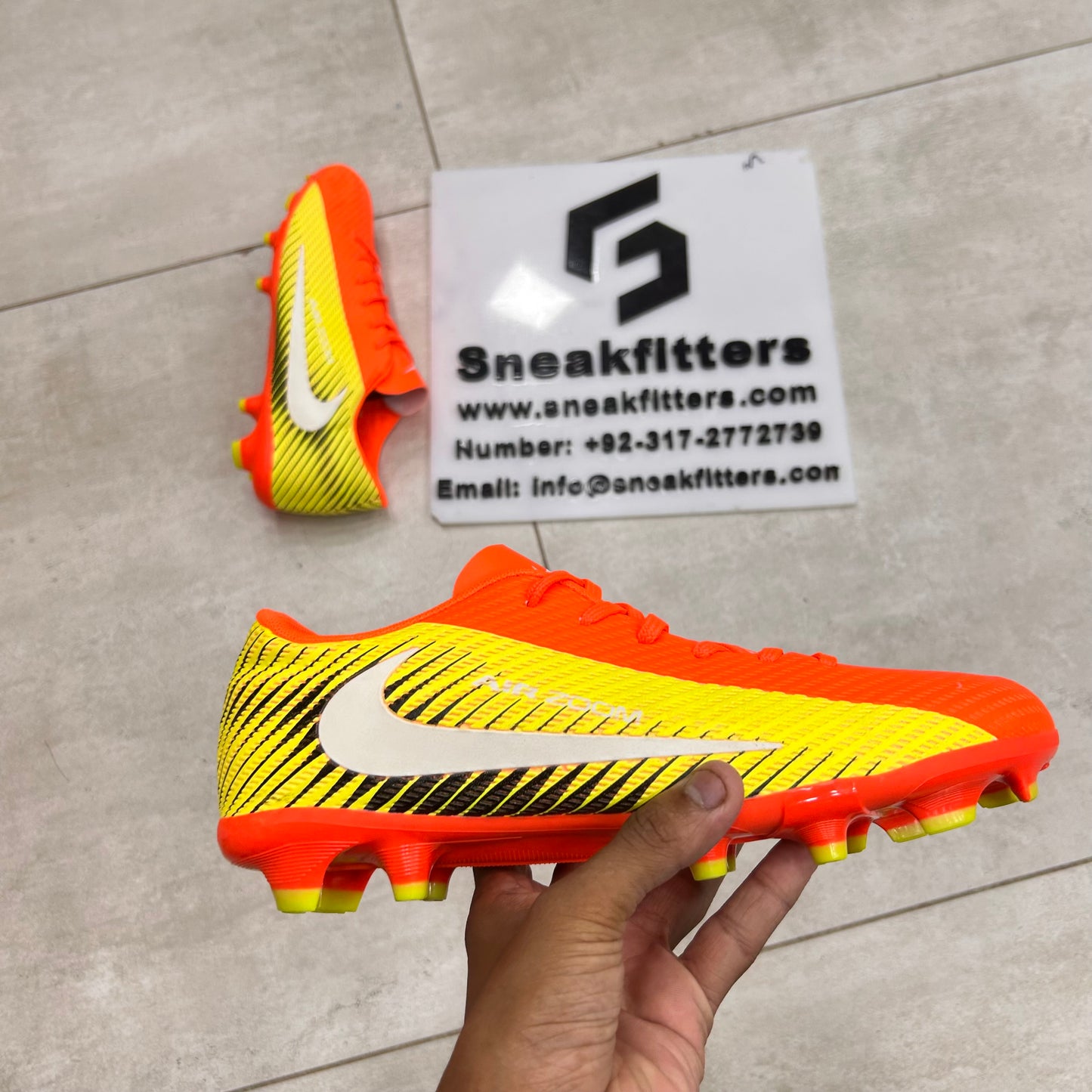 Football - NK Air Zoom - Toe -   Orange Yello