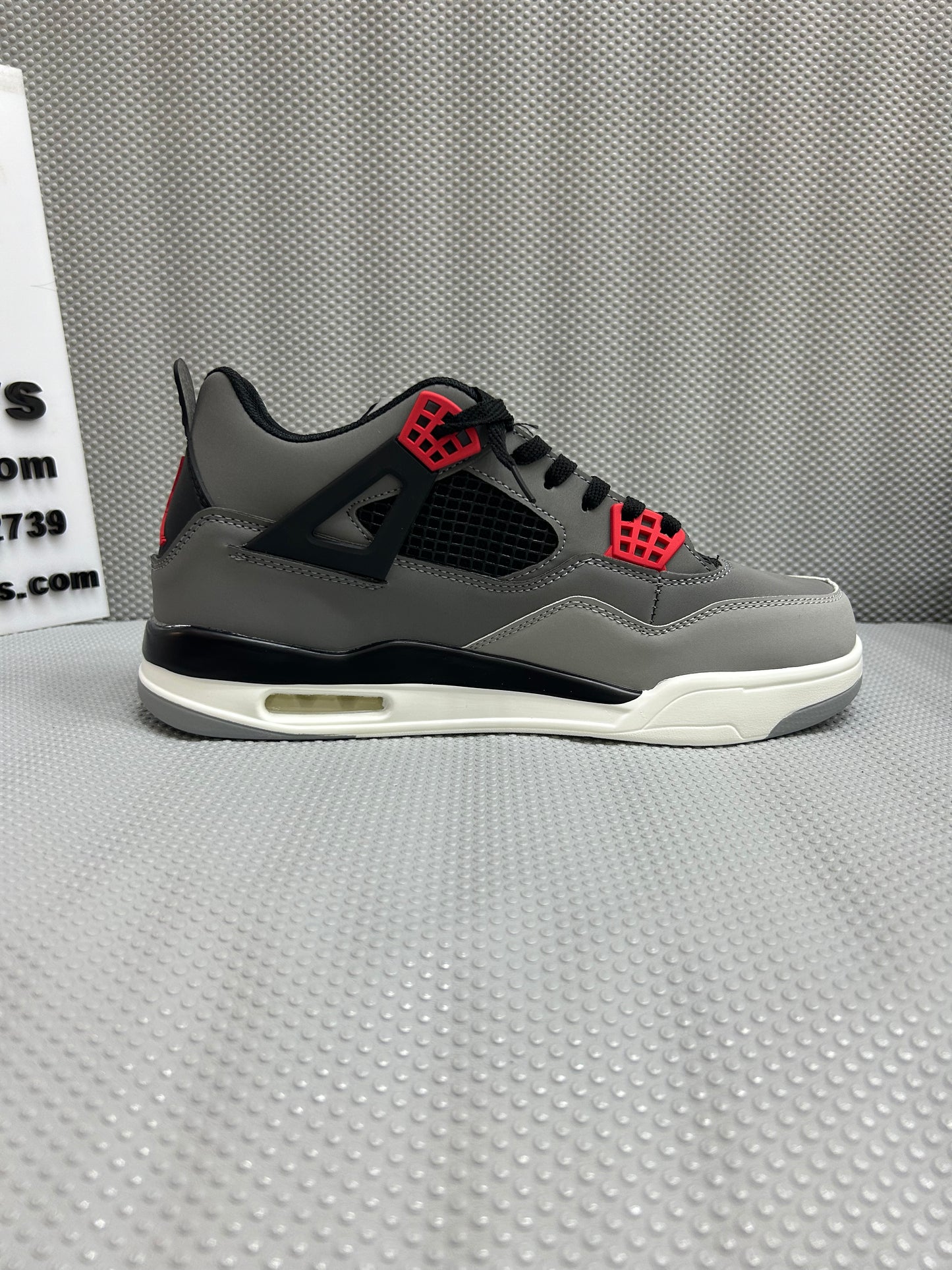 AR JDN 4 - Retro - Grey Black with Red