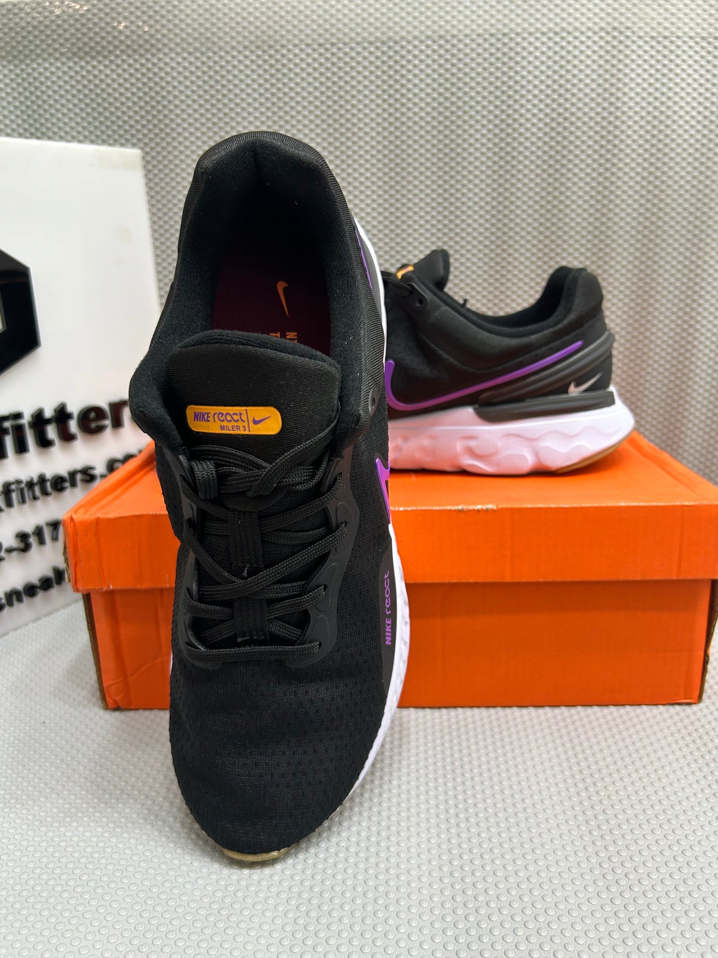 NKE - React Miler 3 - Black Purple