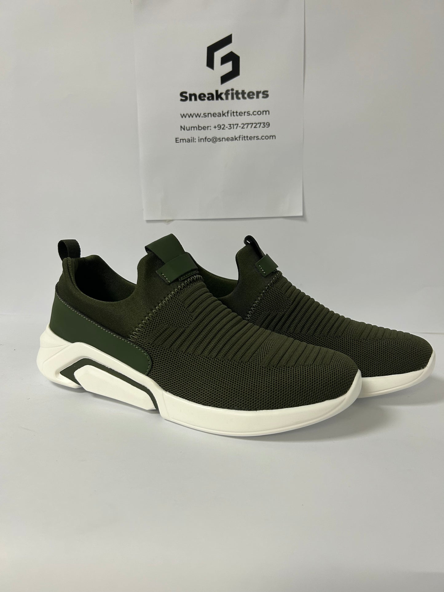 Armni - Casual Sneakers - Olive 2.0 (Premium)