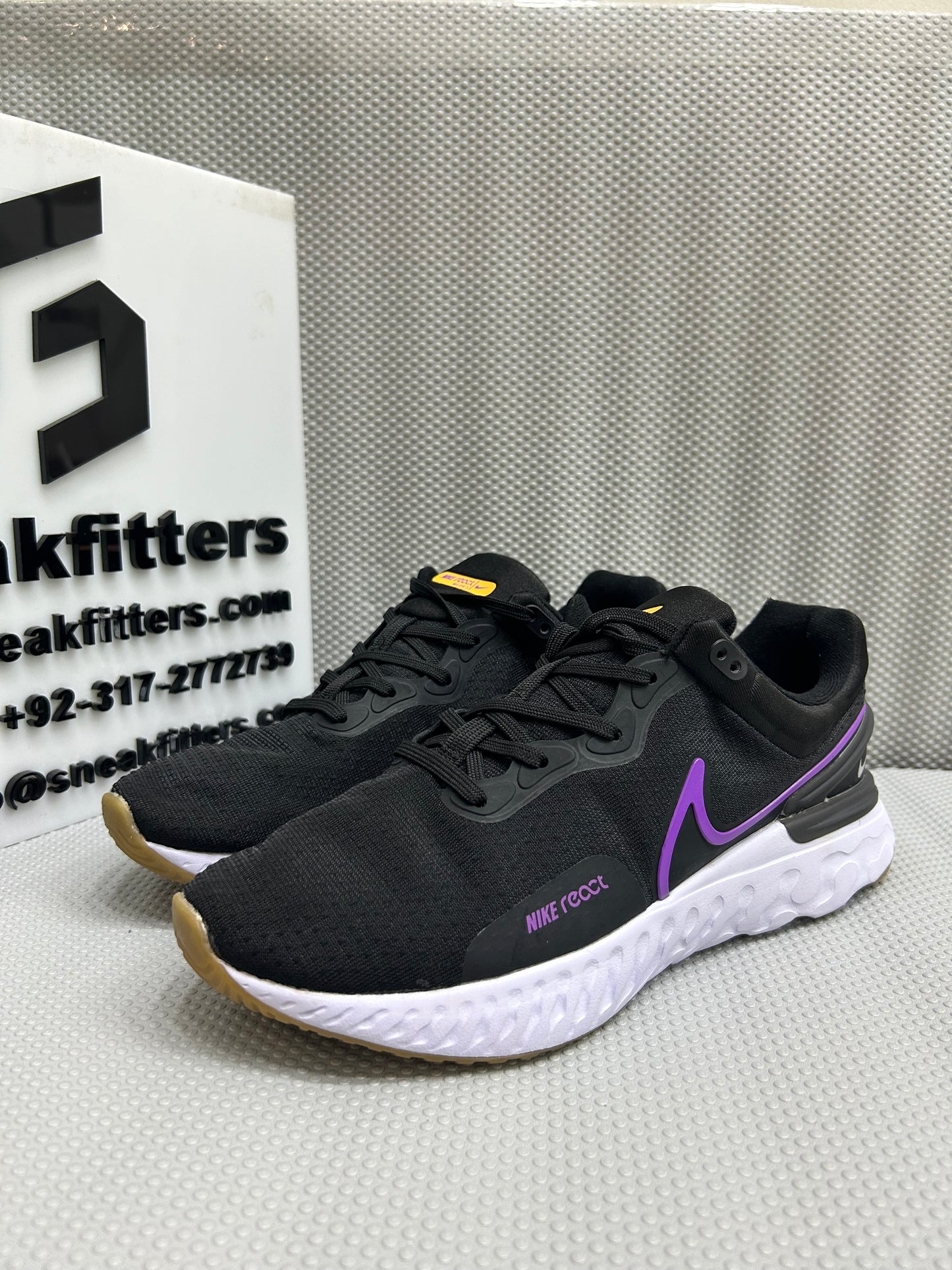 NKE - React Miler 3 - Black Purple