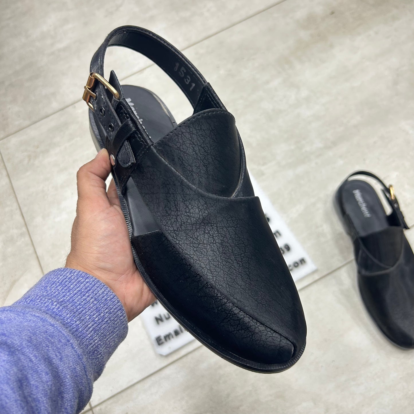 Peshawari Sandel - D2 - Black