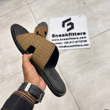 H Izmir Sandals (Slides)  - Brown