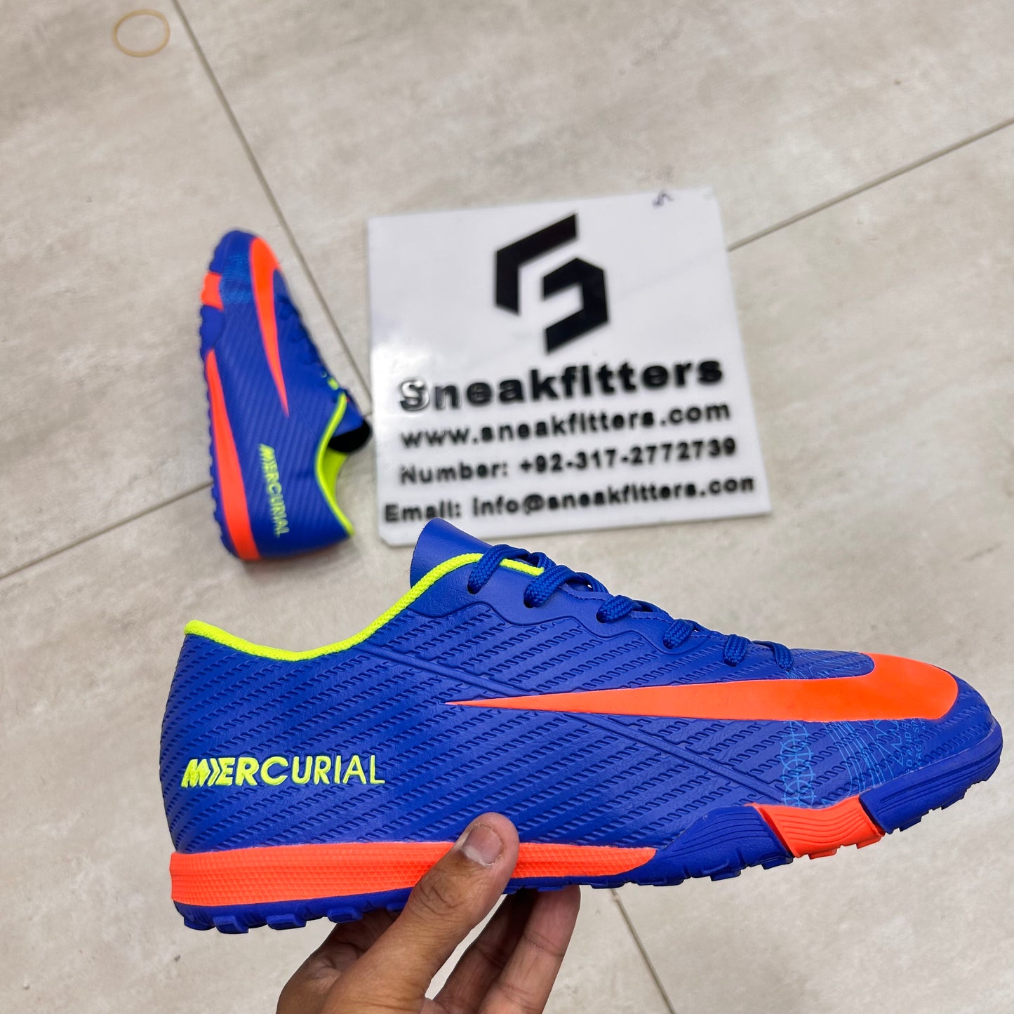 Football - NK Mercurial - Gripper -  Blue with Pick