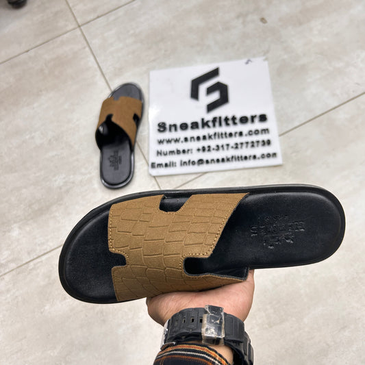 H Izmir Sandals (Slides)  - Brown