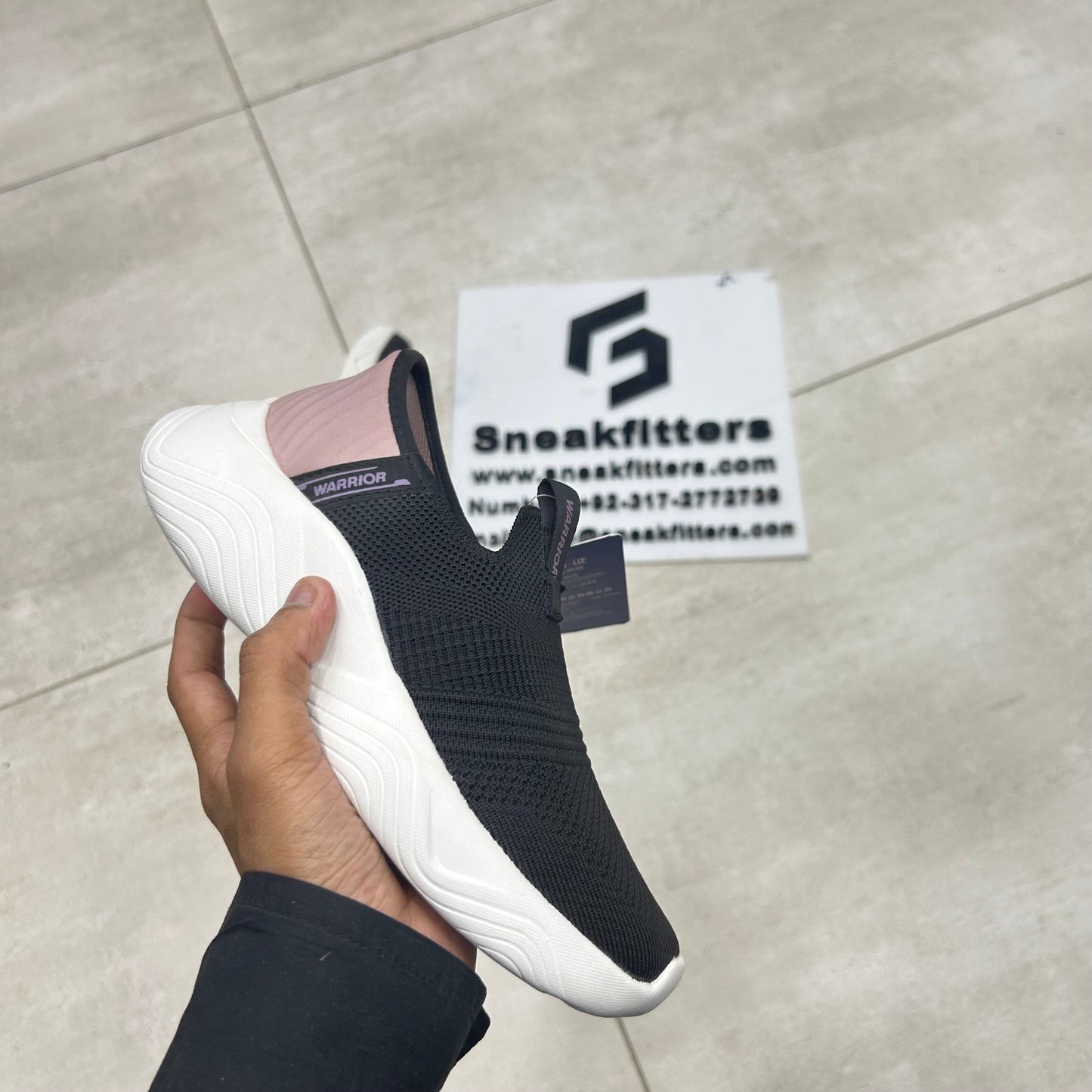 Warrior - Slipins - Black with Pink