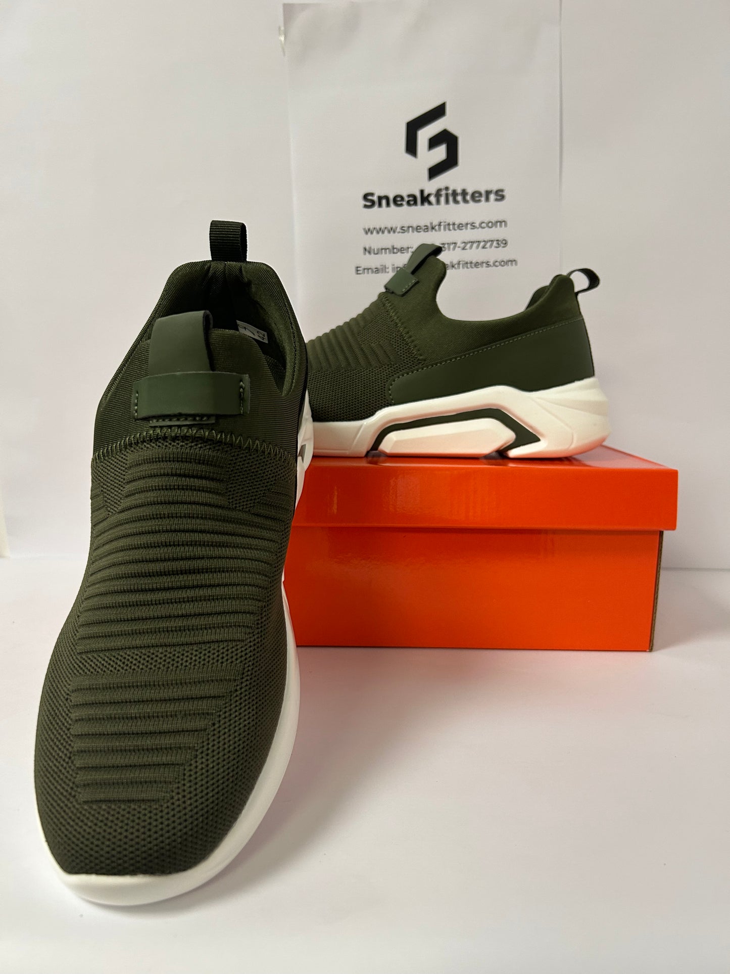 Armni - Casual Sneakers - Olive 2.0 (Premium)